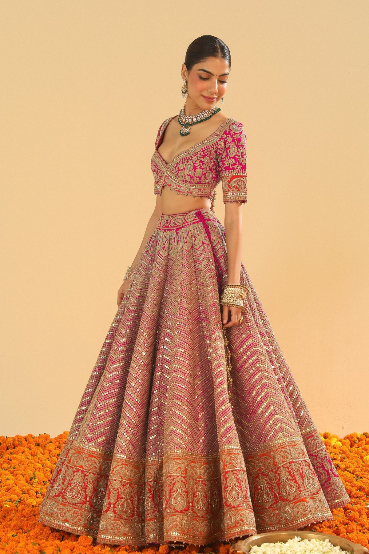 Hot Pink Lehenga Set