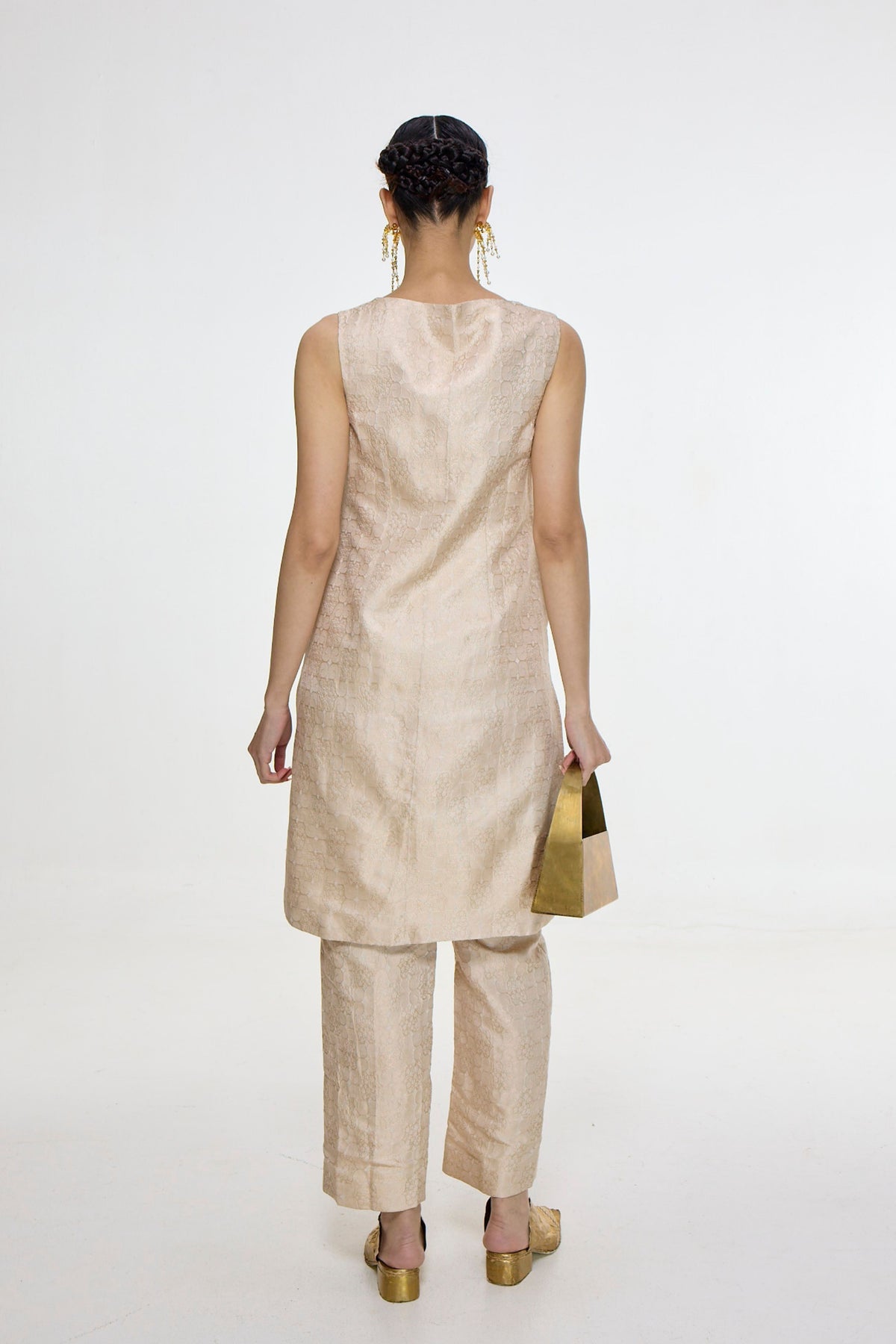 Ivory-gold Jacket Set