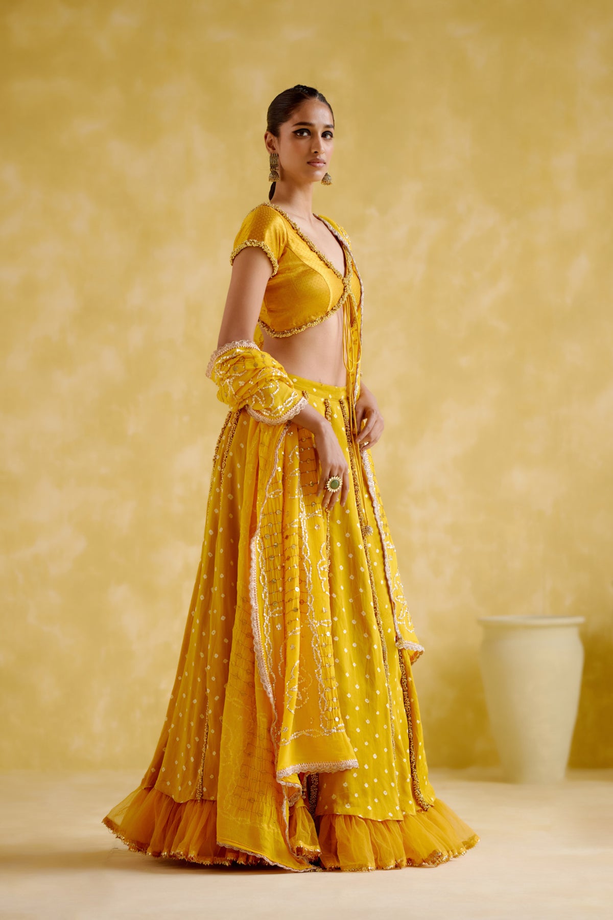 Aparna Yellow Lehenga Set