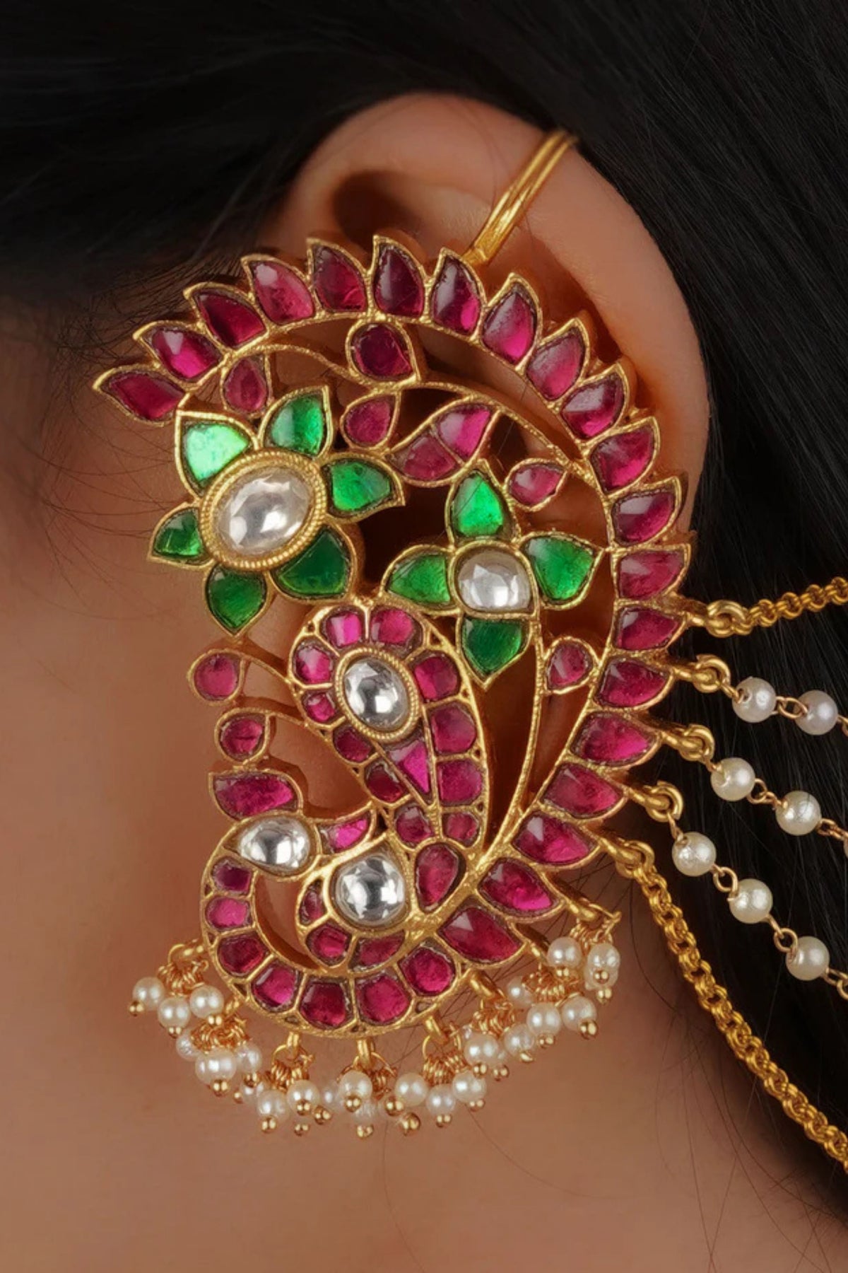 Multicolor Gold Plated Earrings