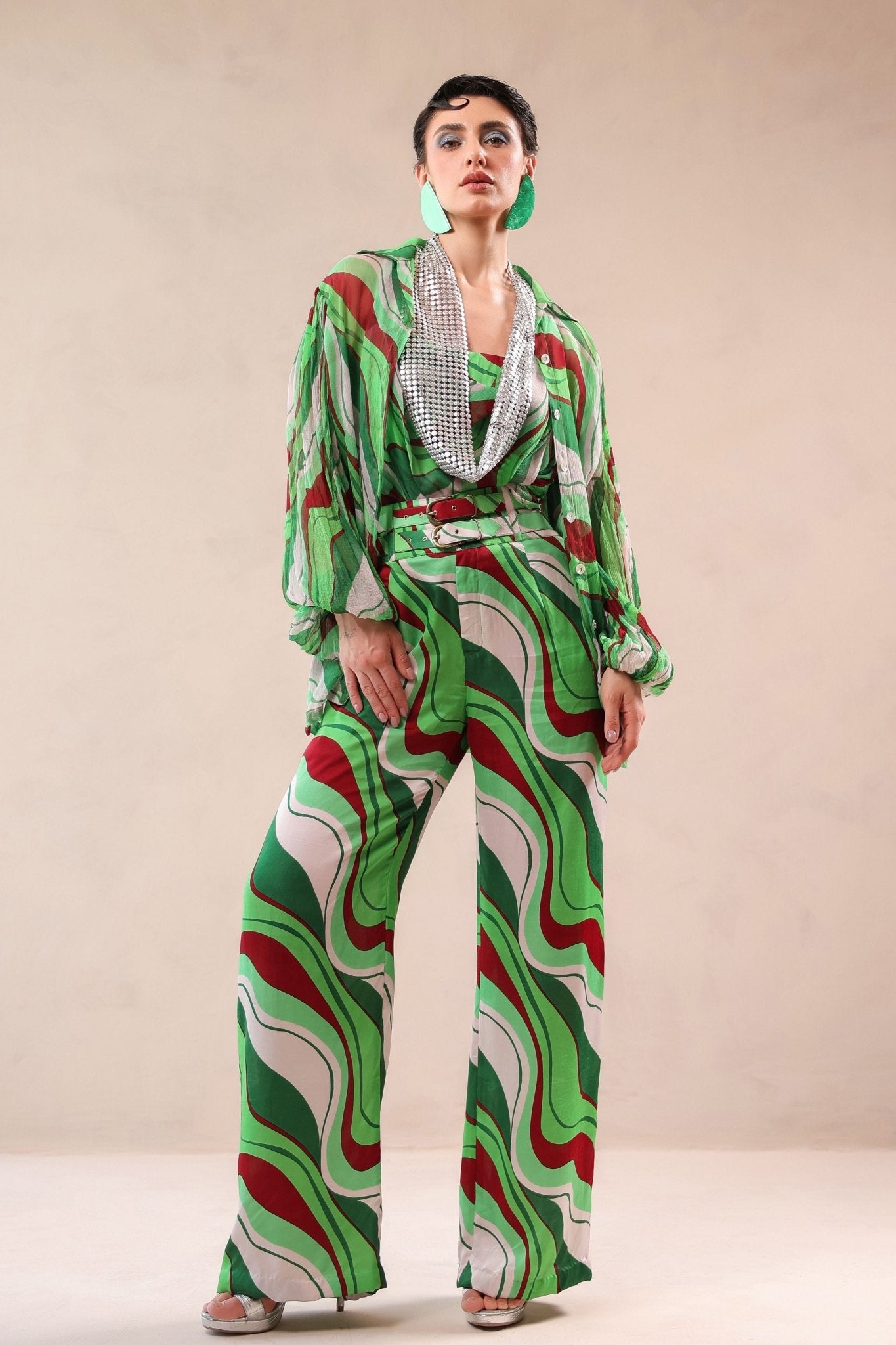 All Green Co - ord Set - Pallavi Jaipur - Elahe