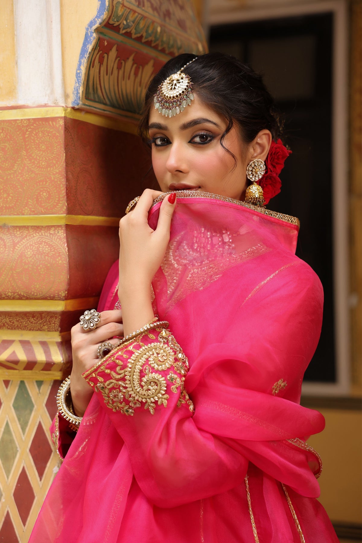 Pink Ahista Short Kurta Set