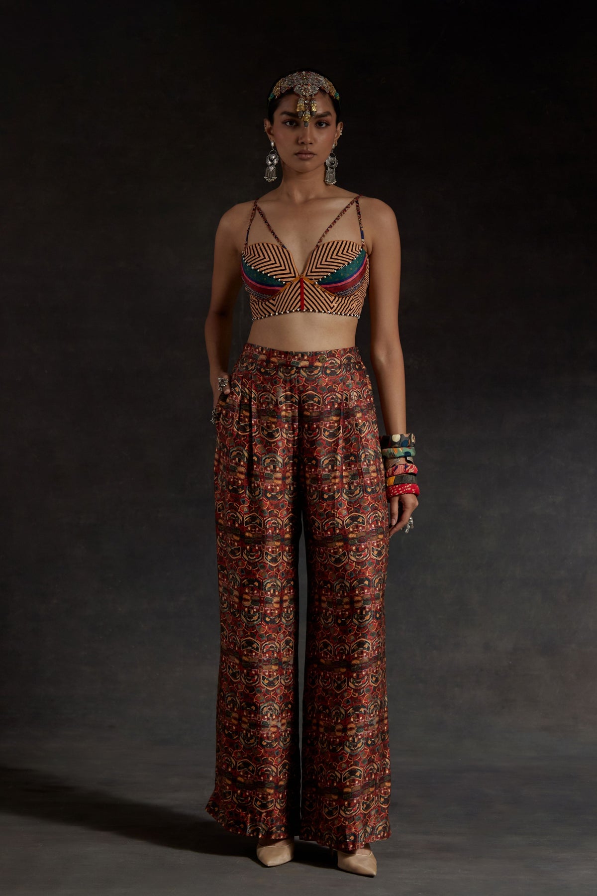 Hina Multicolor Jacket Set