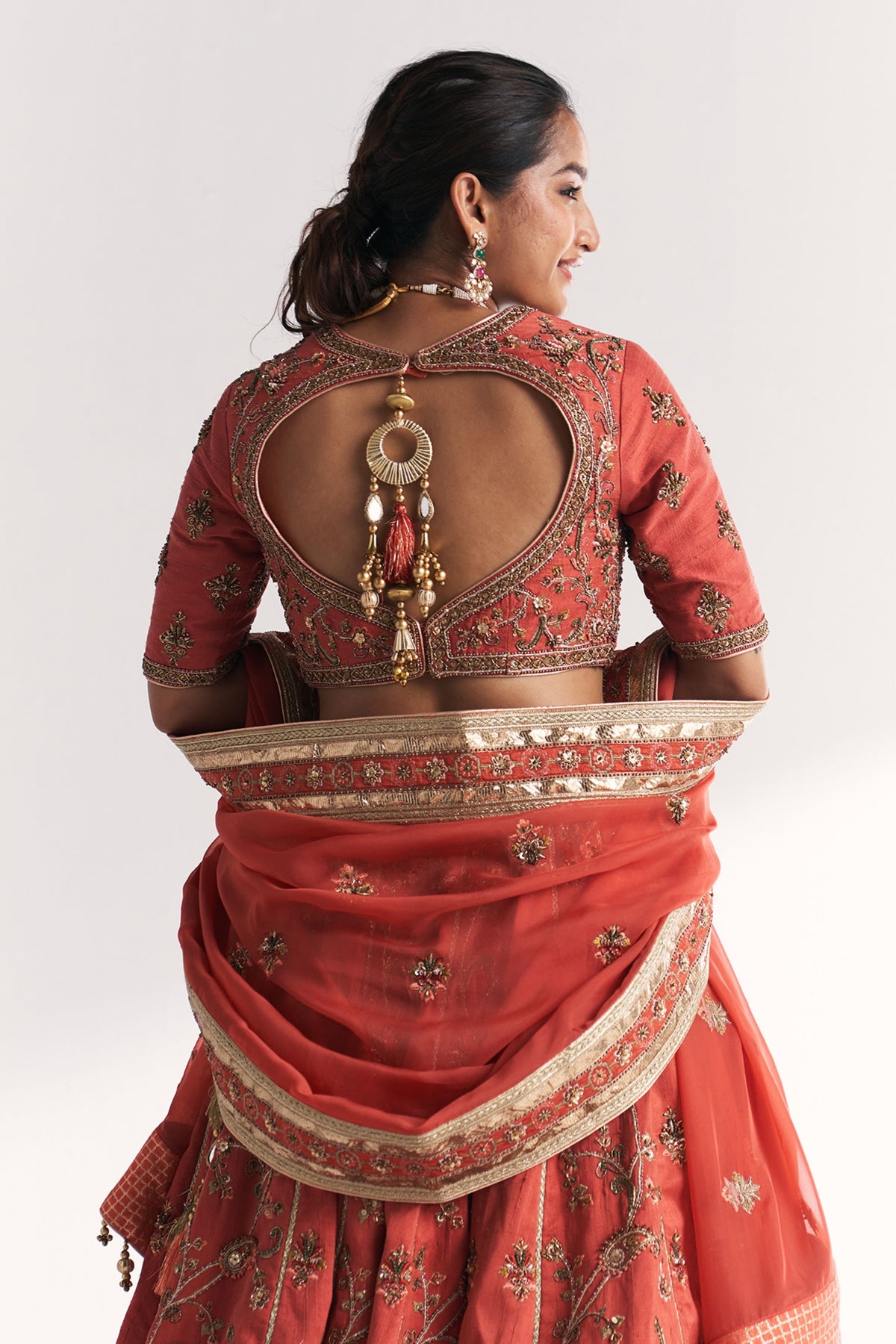 Kesar Tangerine Lehenga Set