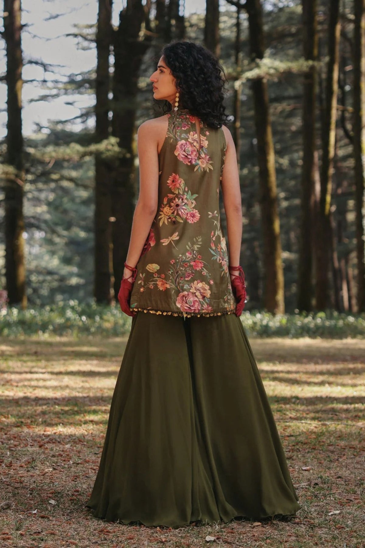 Pine Whisper Gharara Set