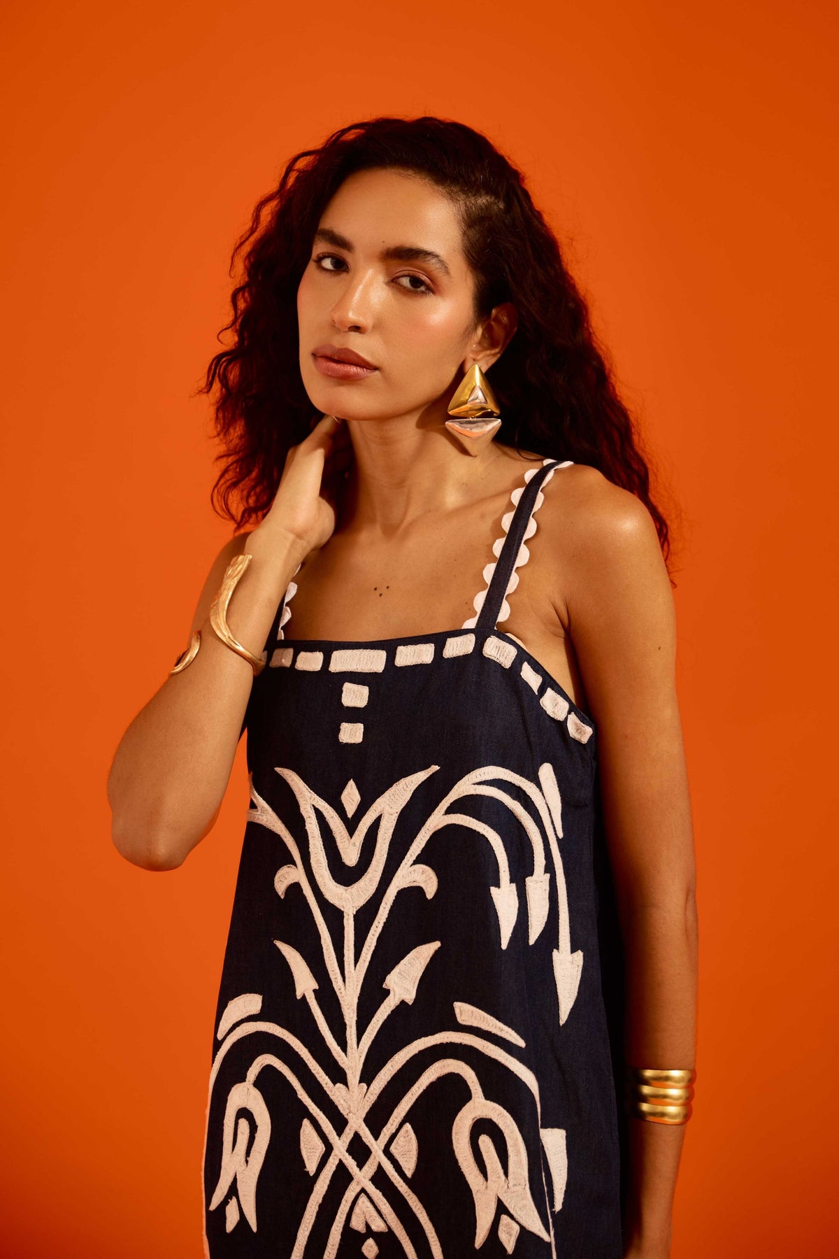 Blue Strappy Shift Dress