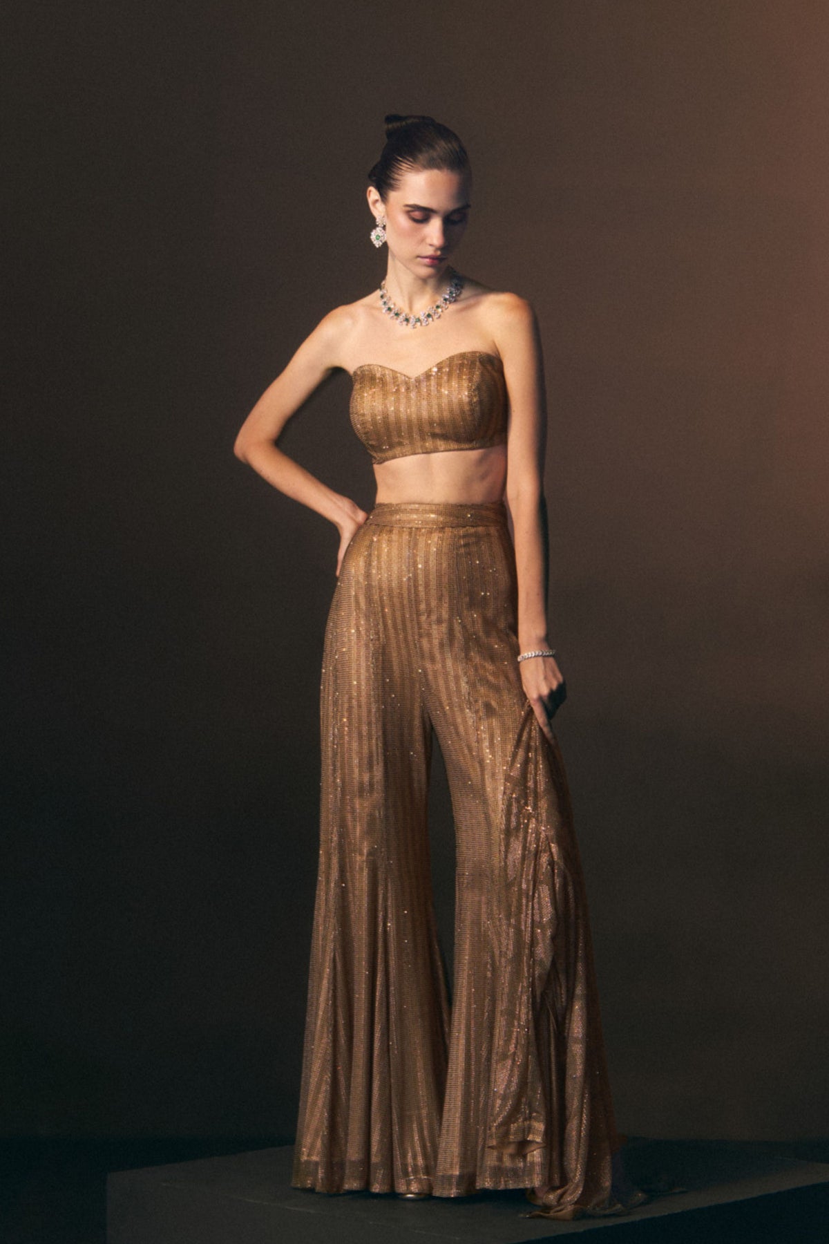 Solaire Sharara Pants with Jacket