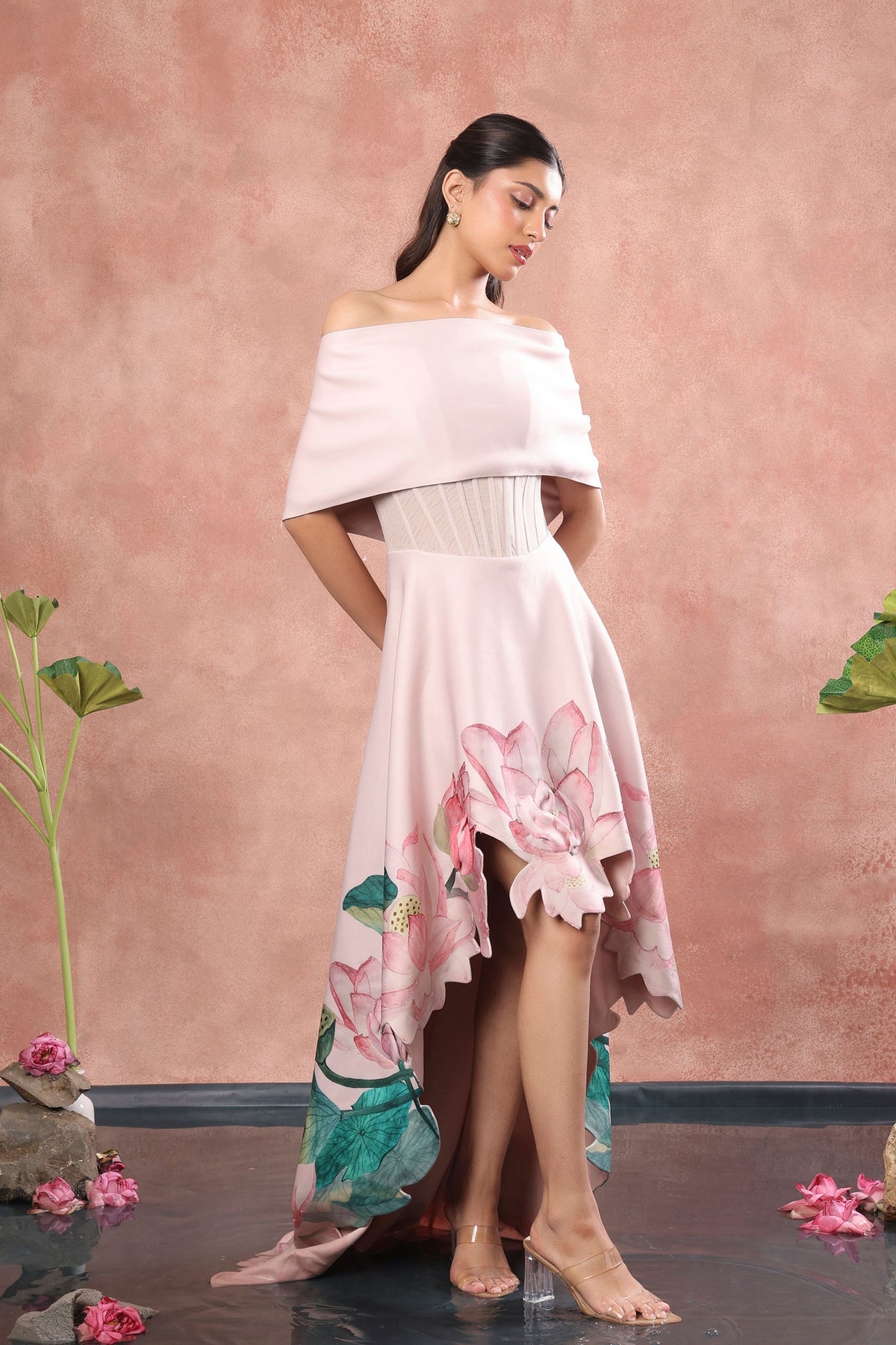 Corset High Low Wrap Set