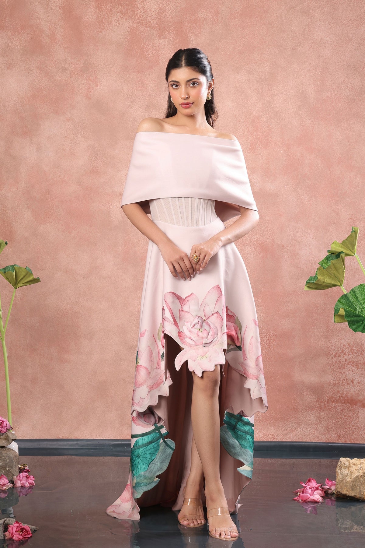 Corset High Low Wrap Set