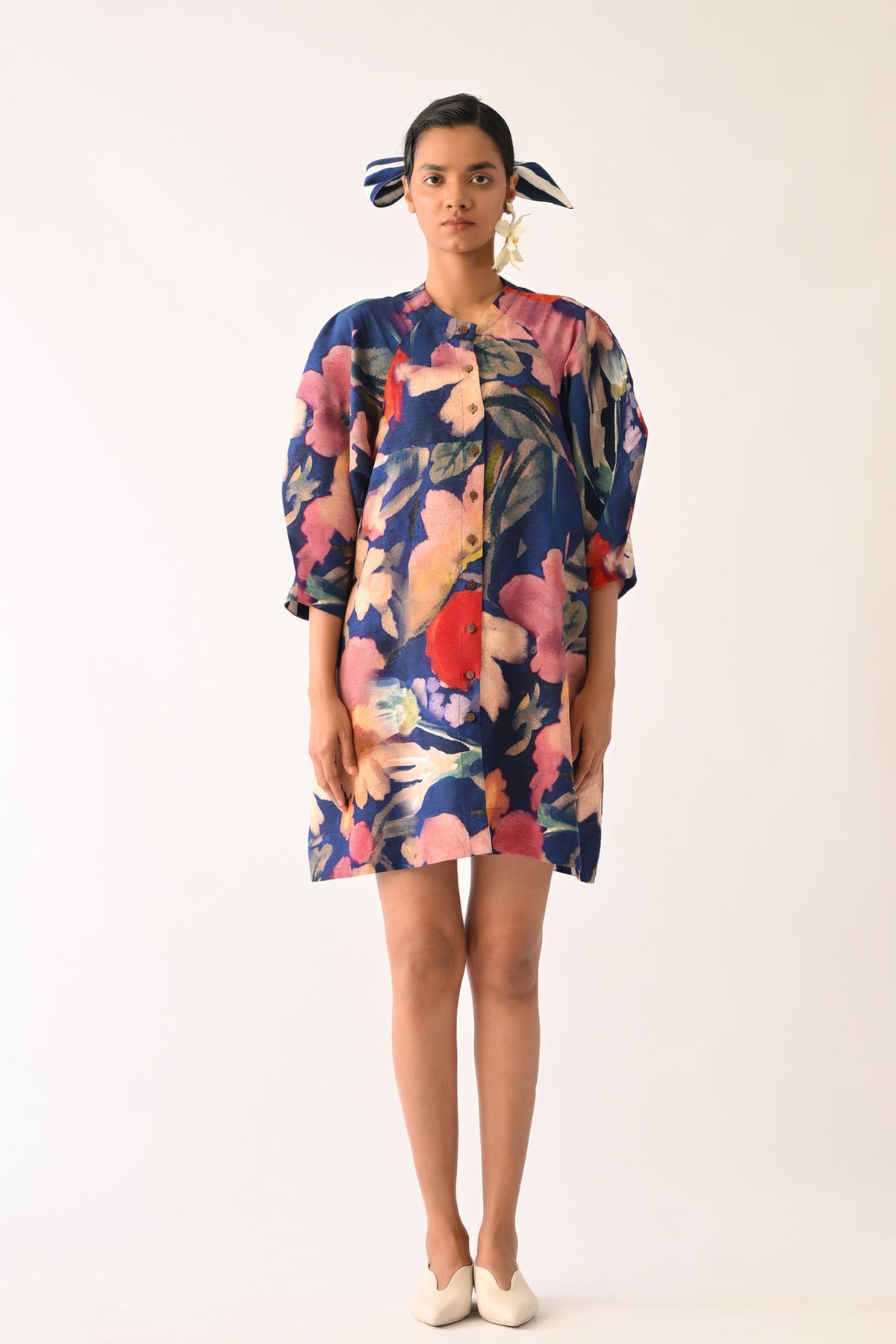 Liberty Rb Sleeve Aline Short Dress