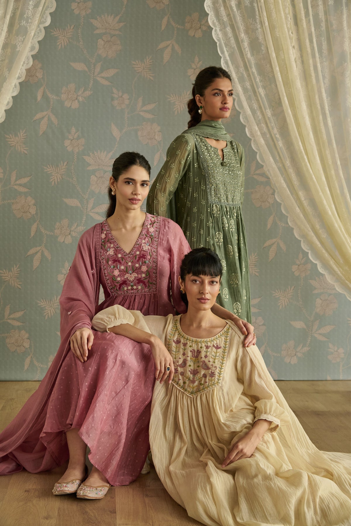 Green Nera Kurta Set