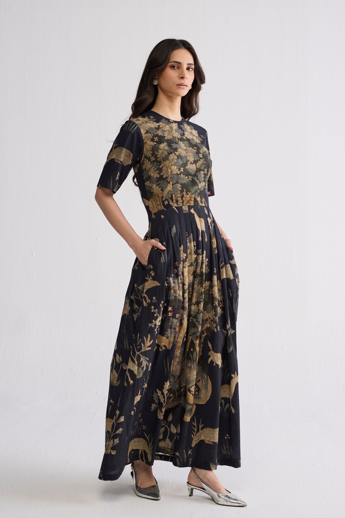 Banyan Half Pleated Dress