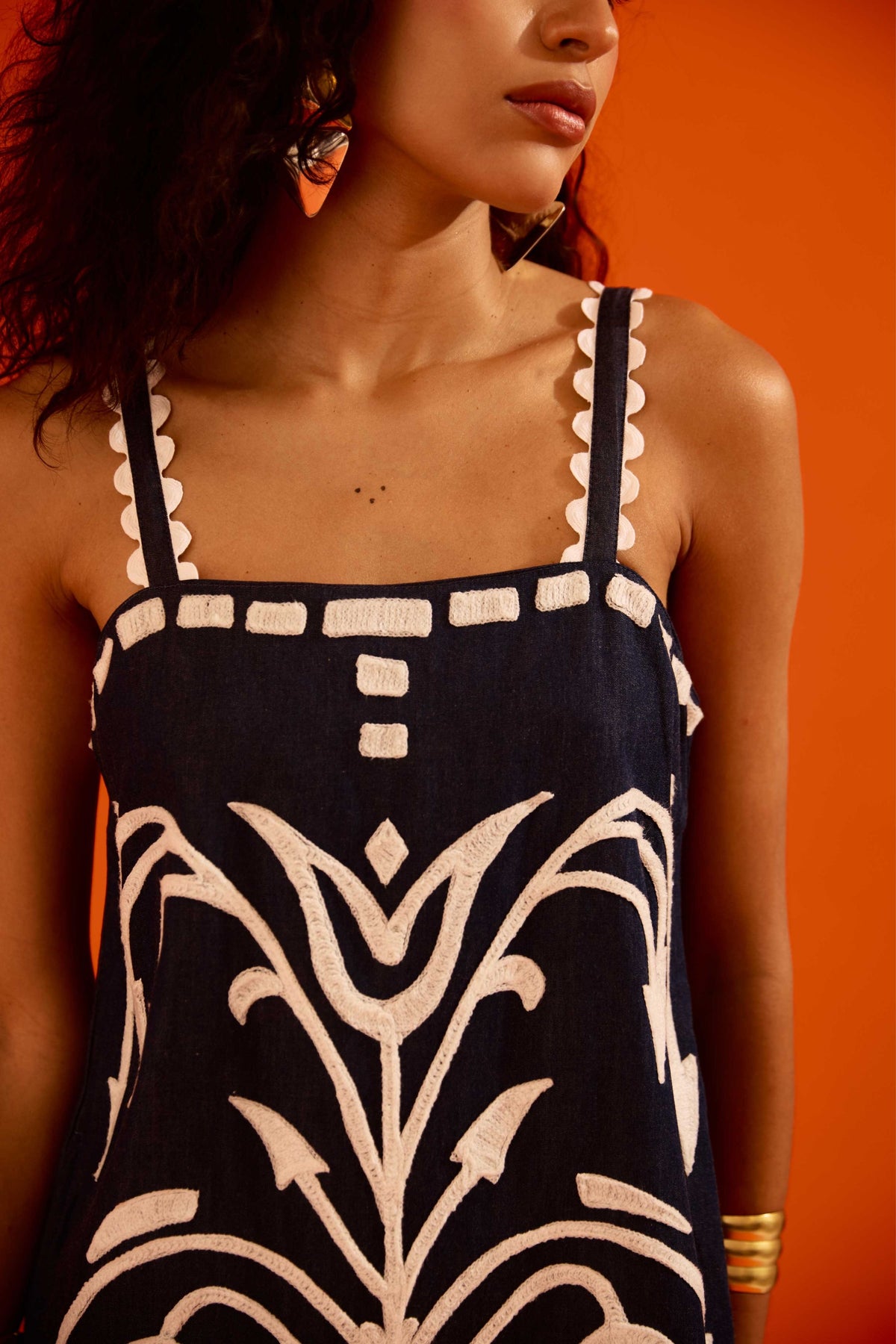 Blue Strappy Shift Dress