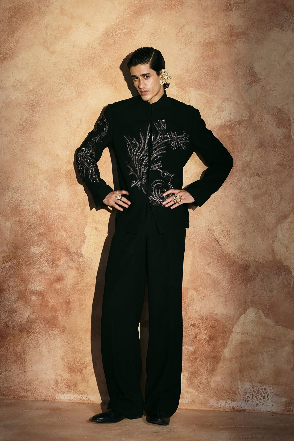 Zardozi Sindh Embroidered Jacket Set