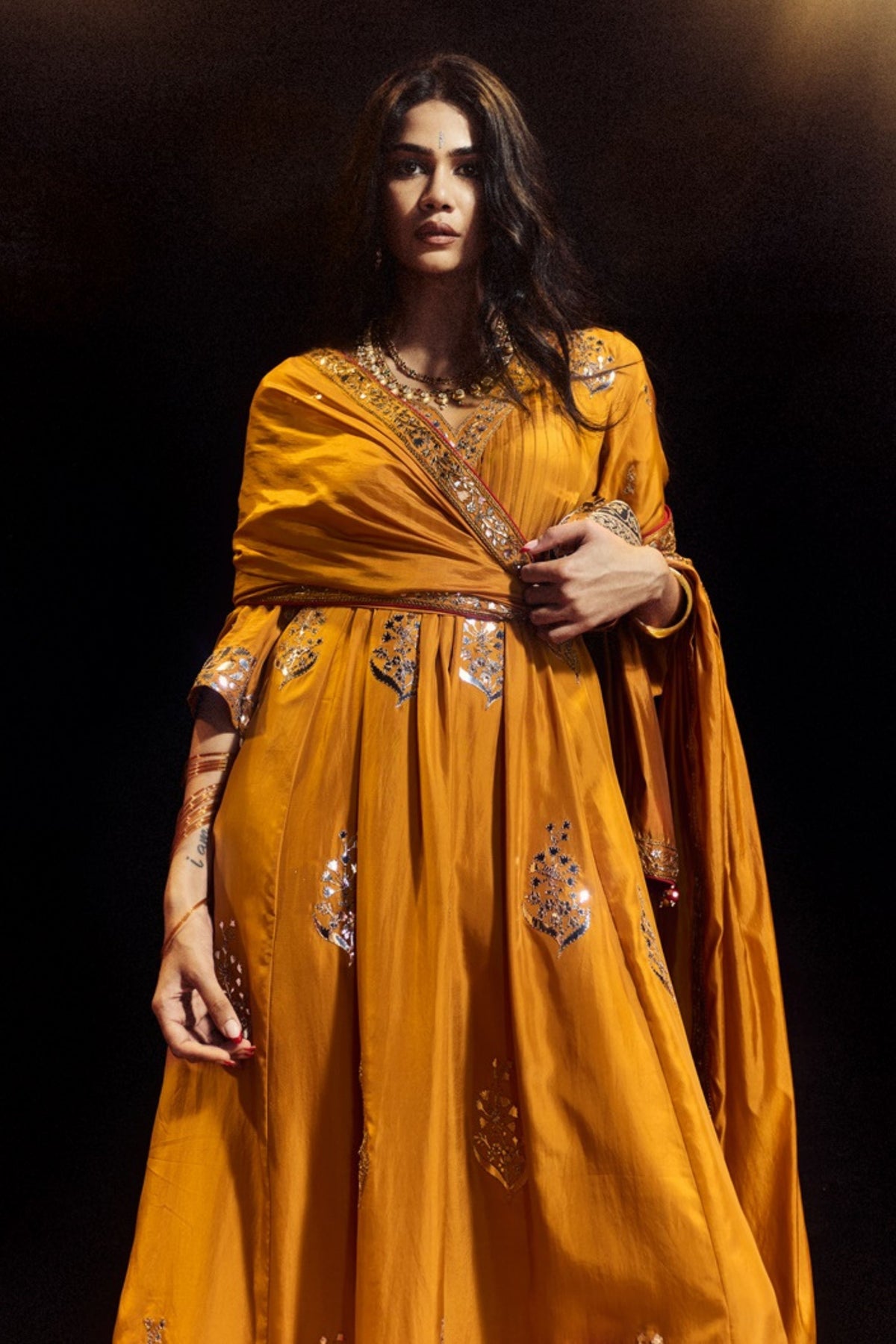 Amer Sarso Kurta Set