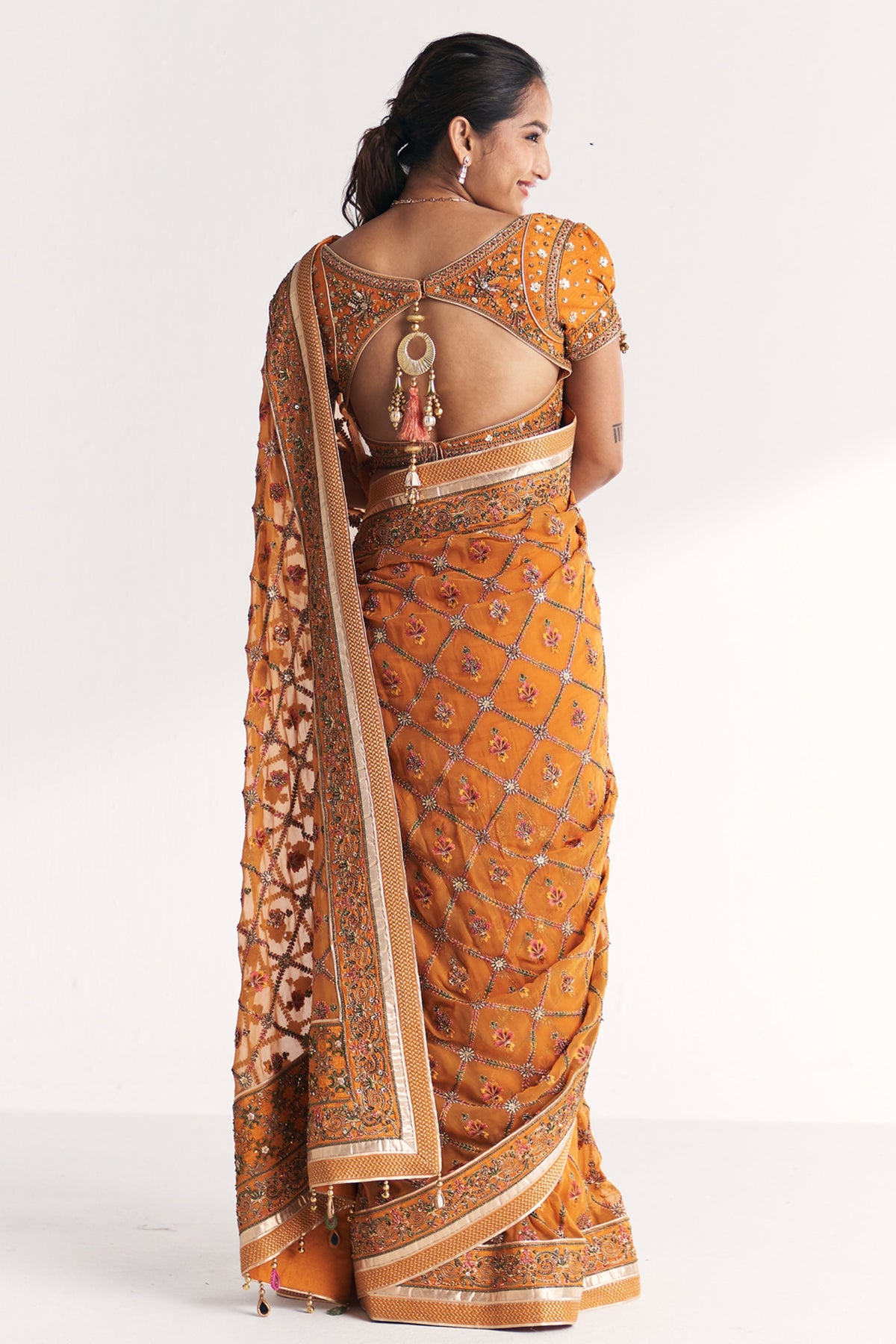 Kaira Mustard Saree