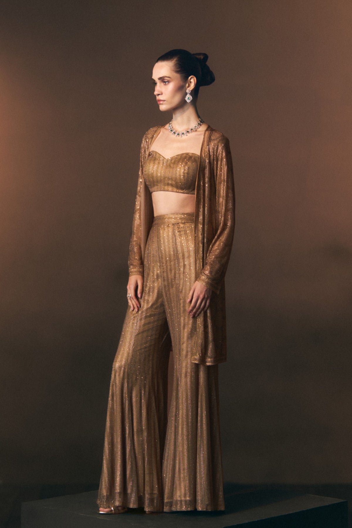 Solaire Sharara Pants with Jacket