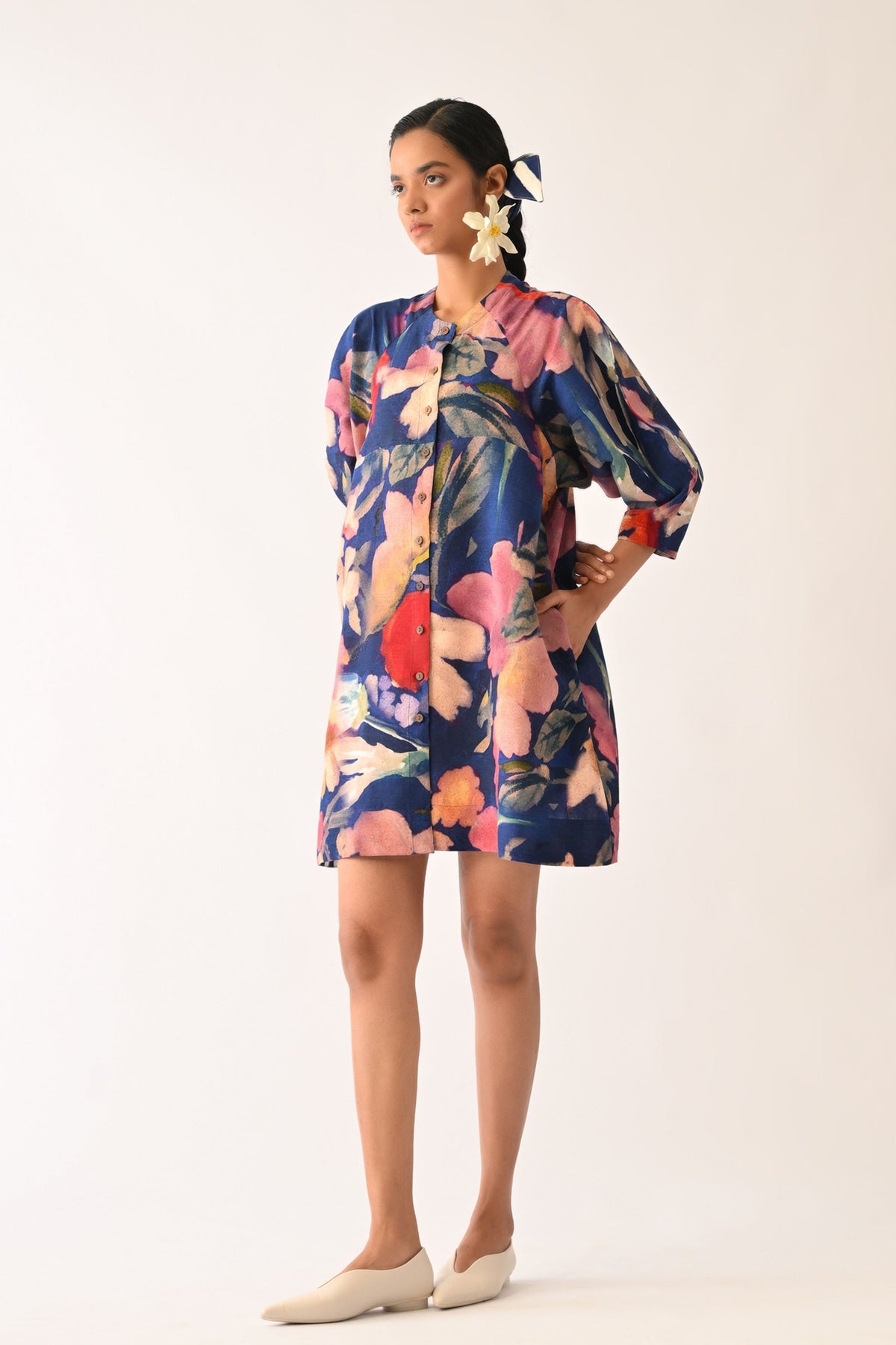 Liberty Rb Sleeve Aline Short Dress