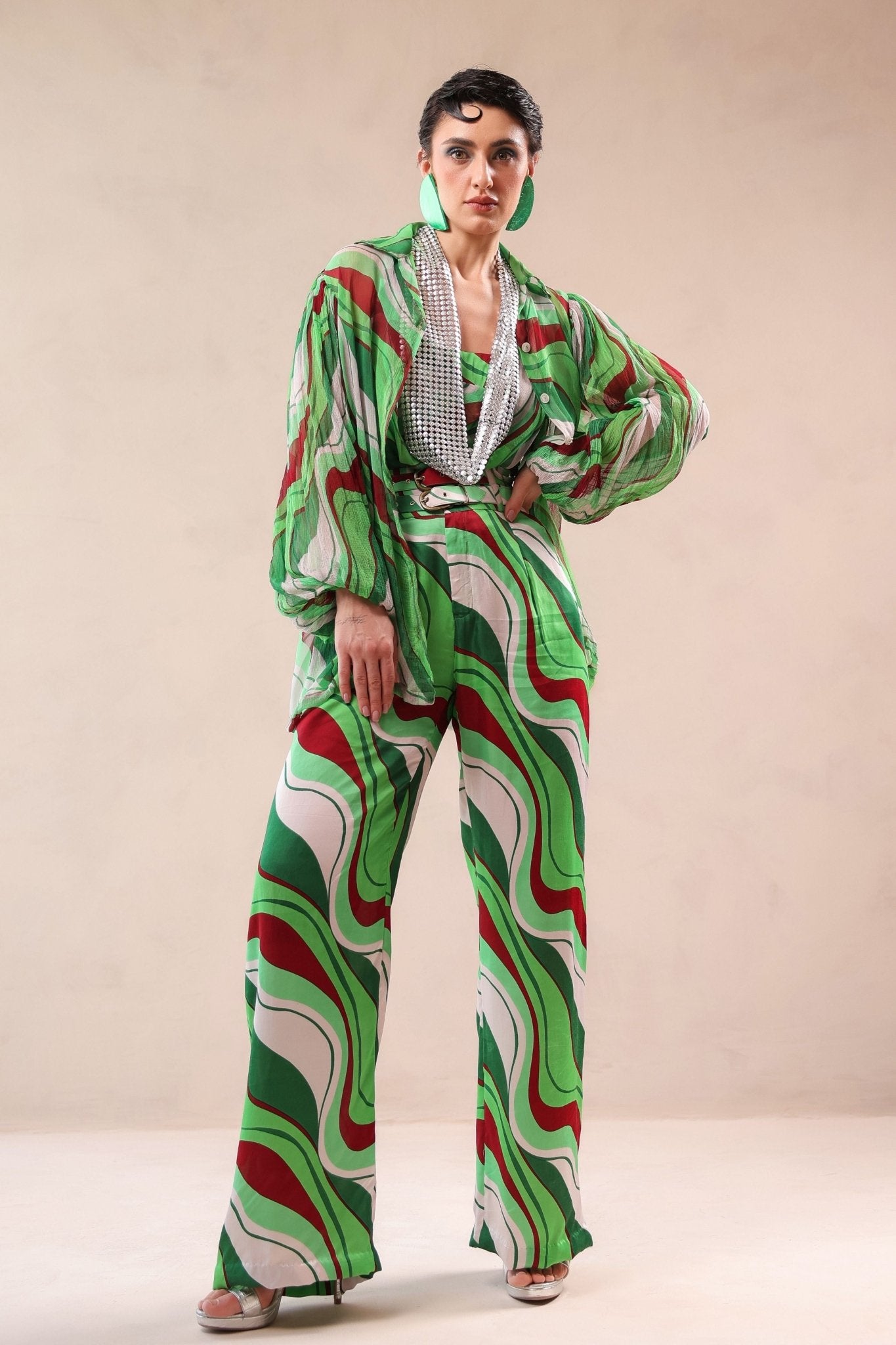 All Green Co - ord Set - Pallavi Jaipur - Elahe