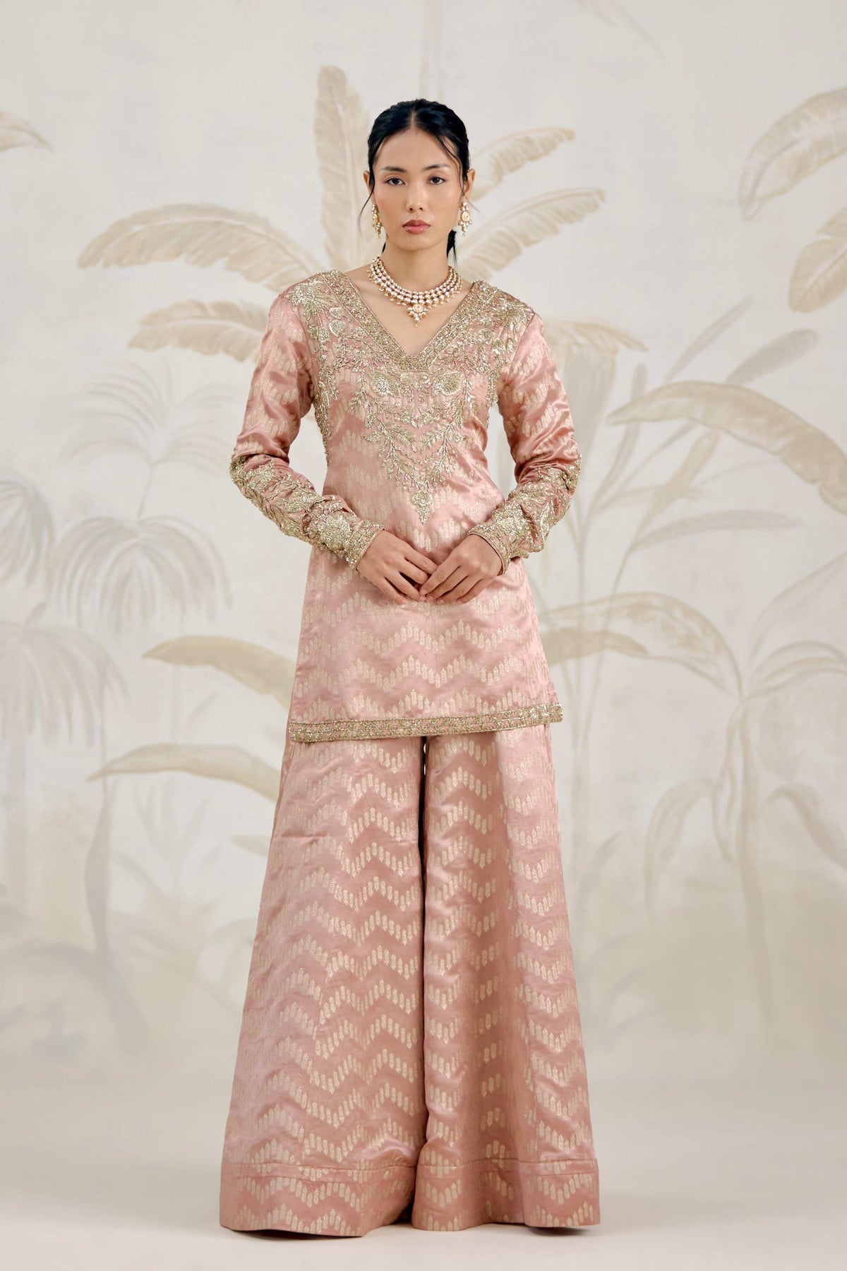 Old Rose Pink Sharara Set