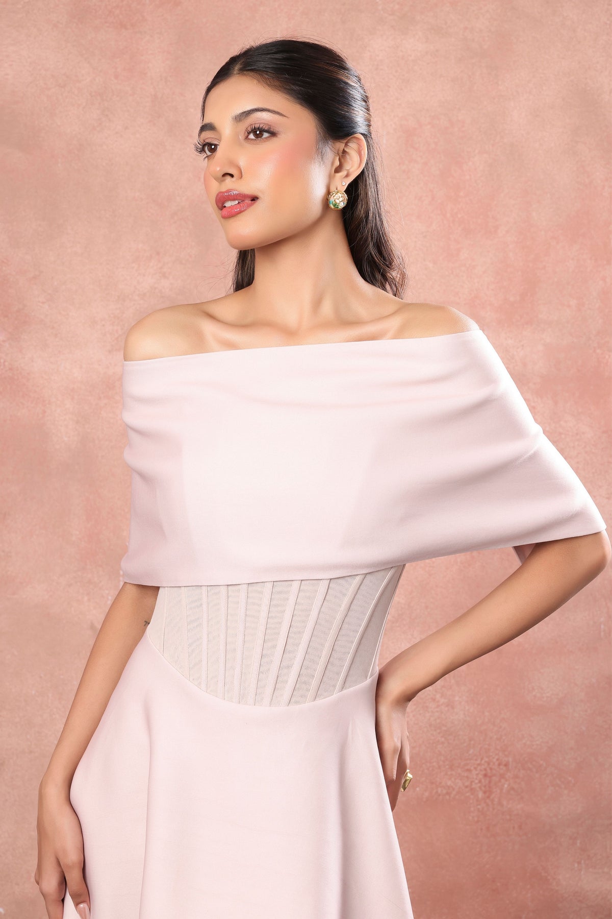 Corset High Low Wrap Set