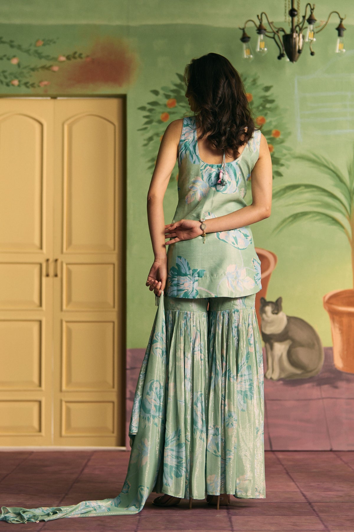 Mint Garden Sharara Set