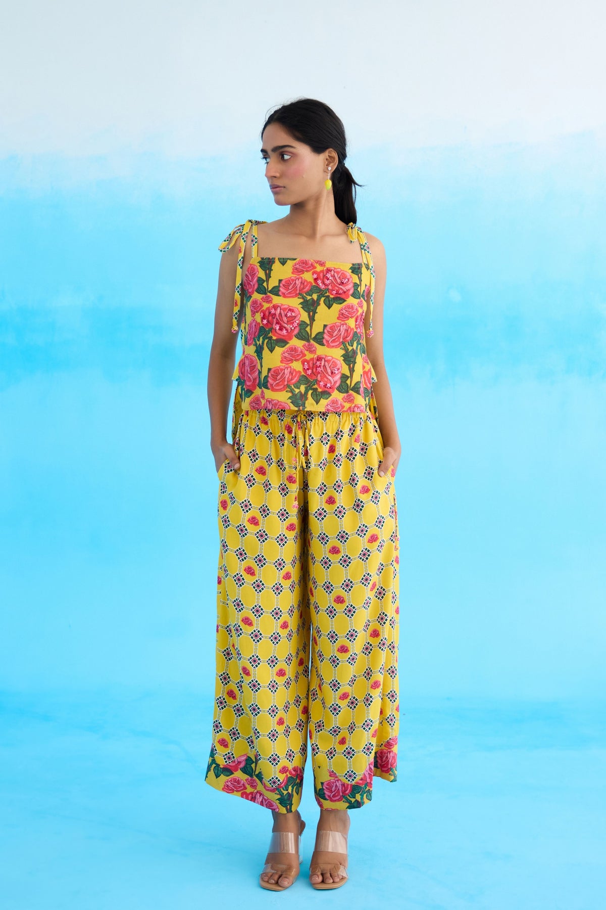 Yellow Rose Hi-low Strappy Top