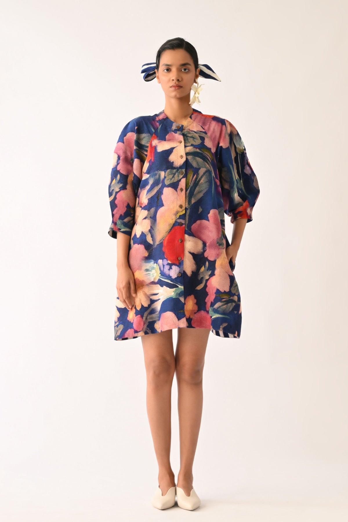 Liberty Rb Sleeve Aline Short Dress