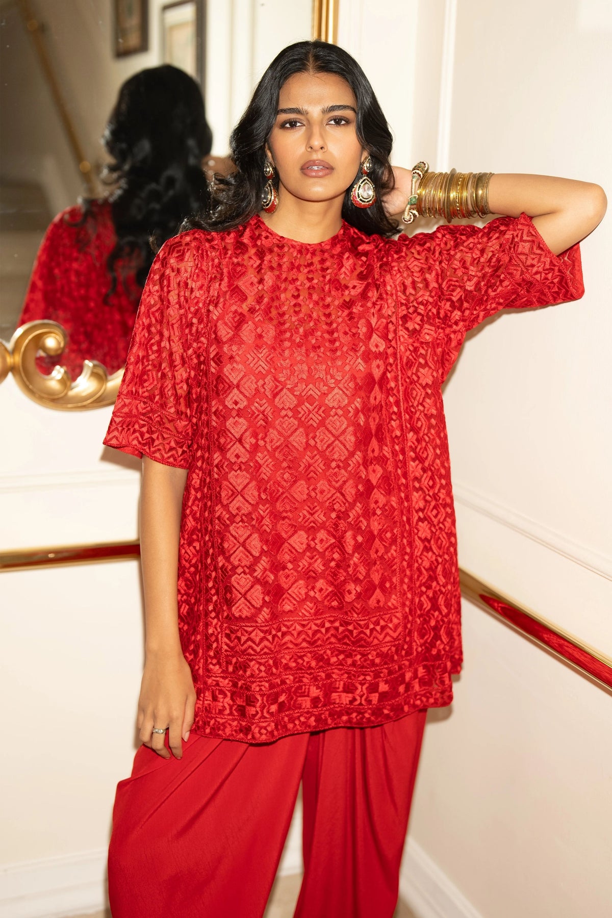 Embroidered Boxy Top