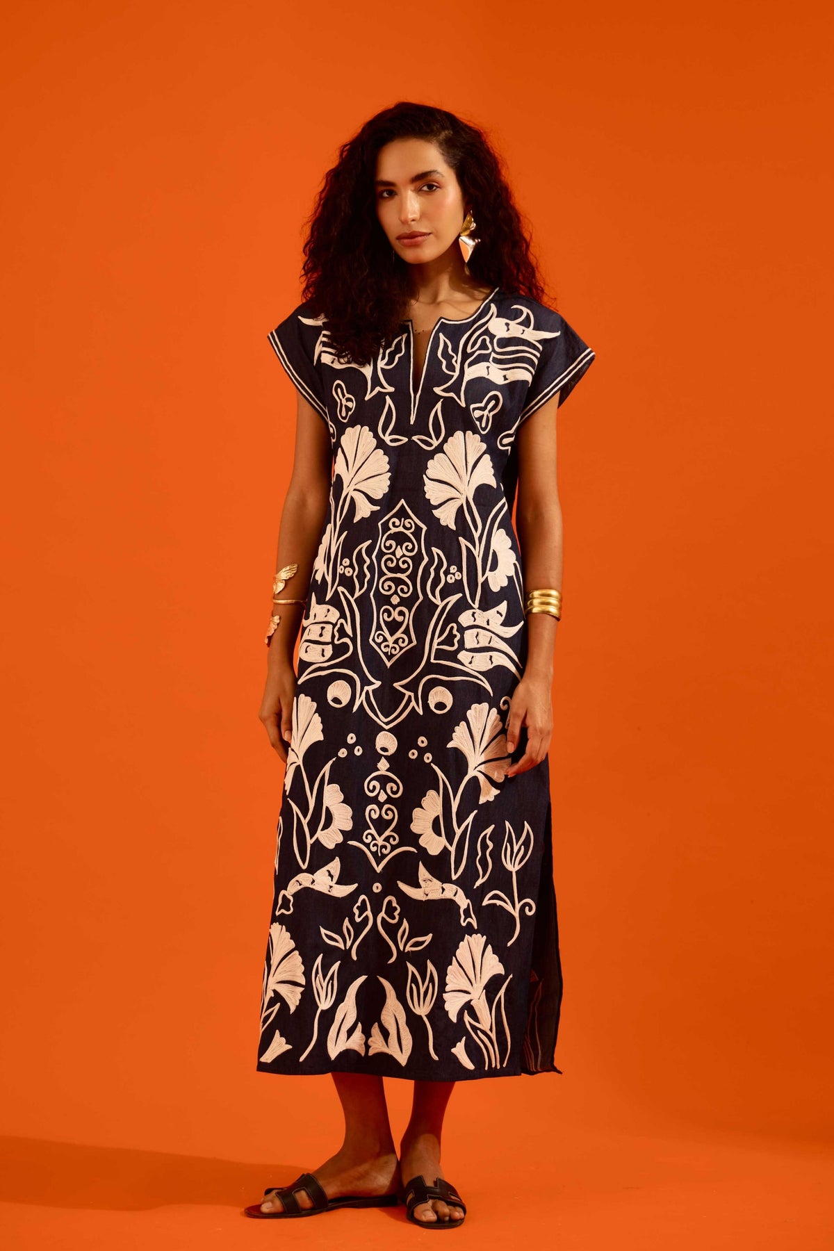 Blue Denim Maxi Dress