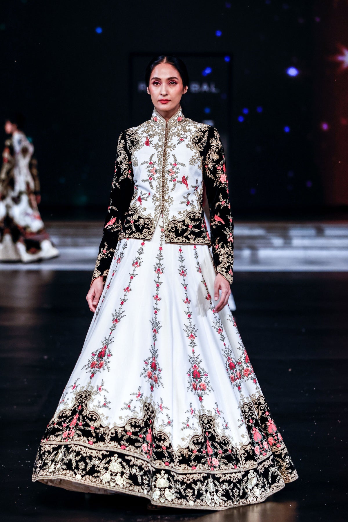 Ivory Chanderi Lehenga