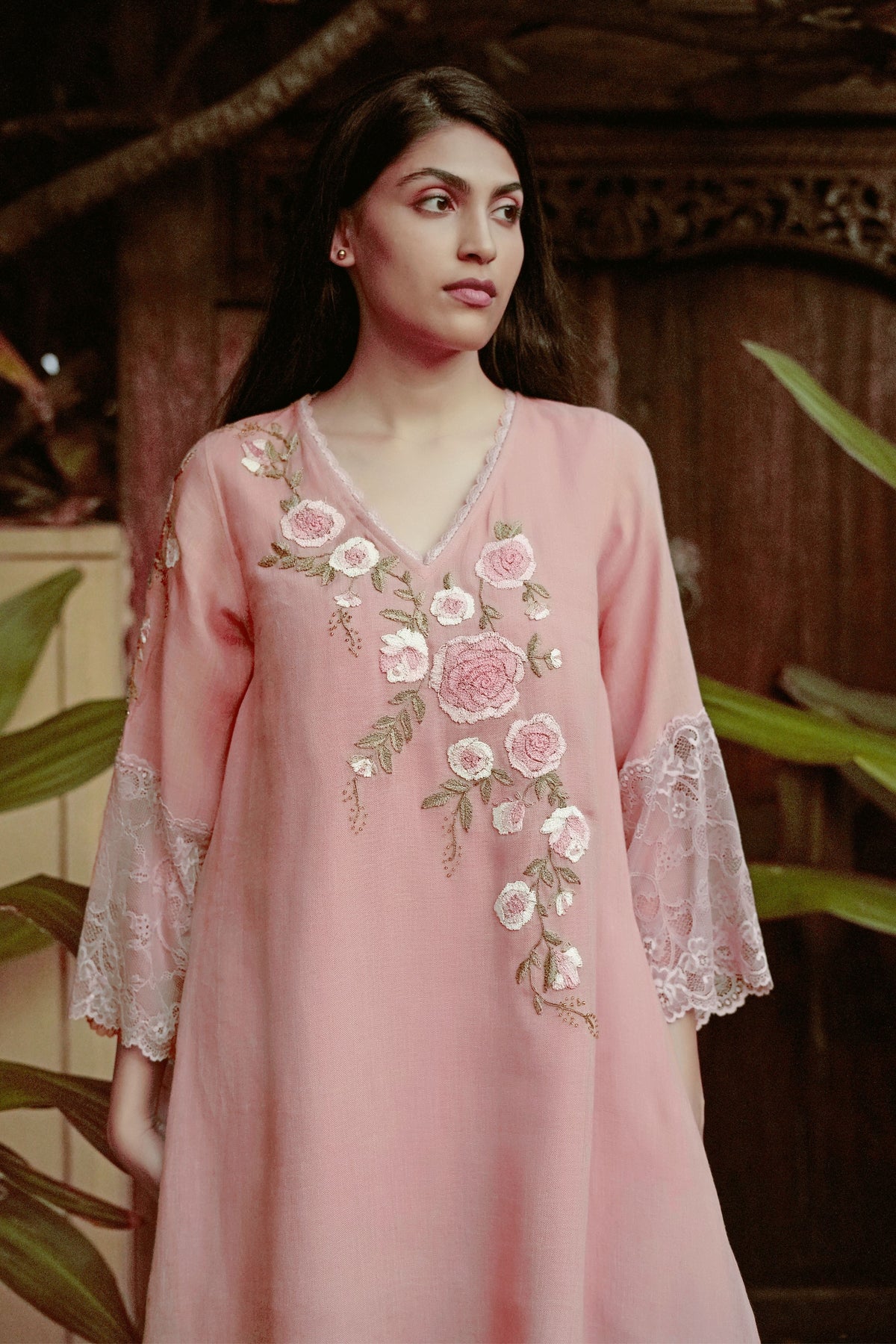 Whimsical Rose Bud Tunic Set