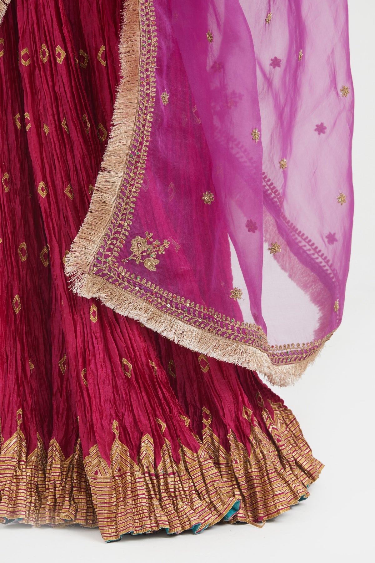 Olive Silk Lehenga Set