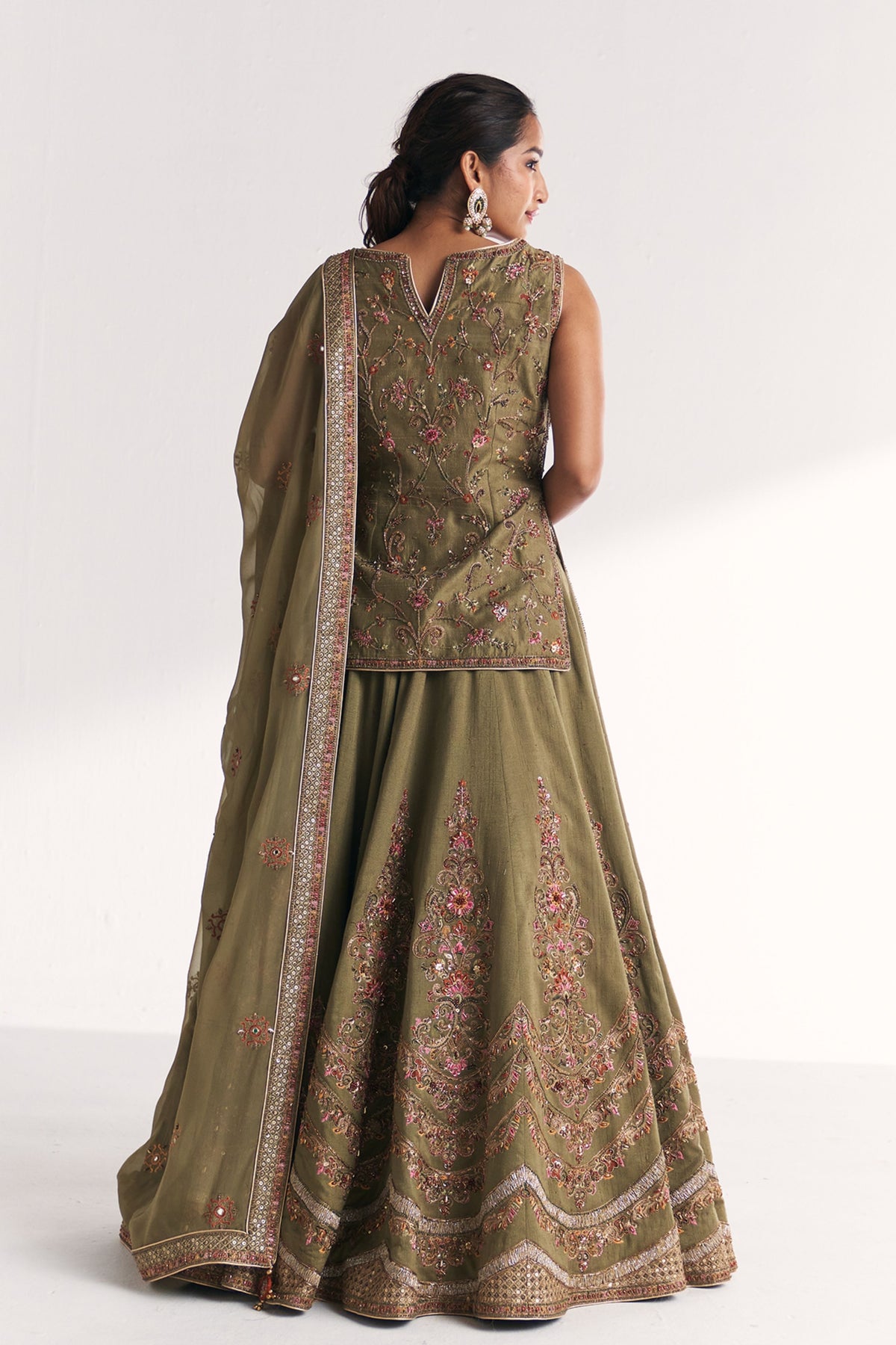 Chandni Green Lehenga Set