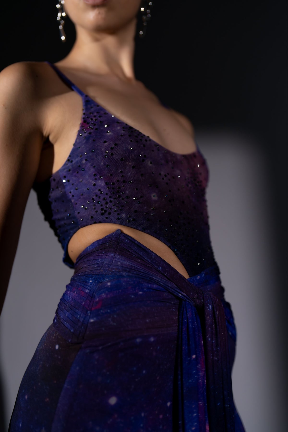Purple Draped Skirt