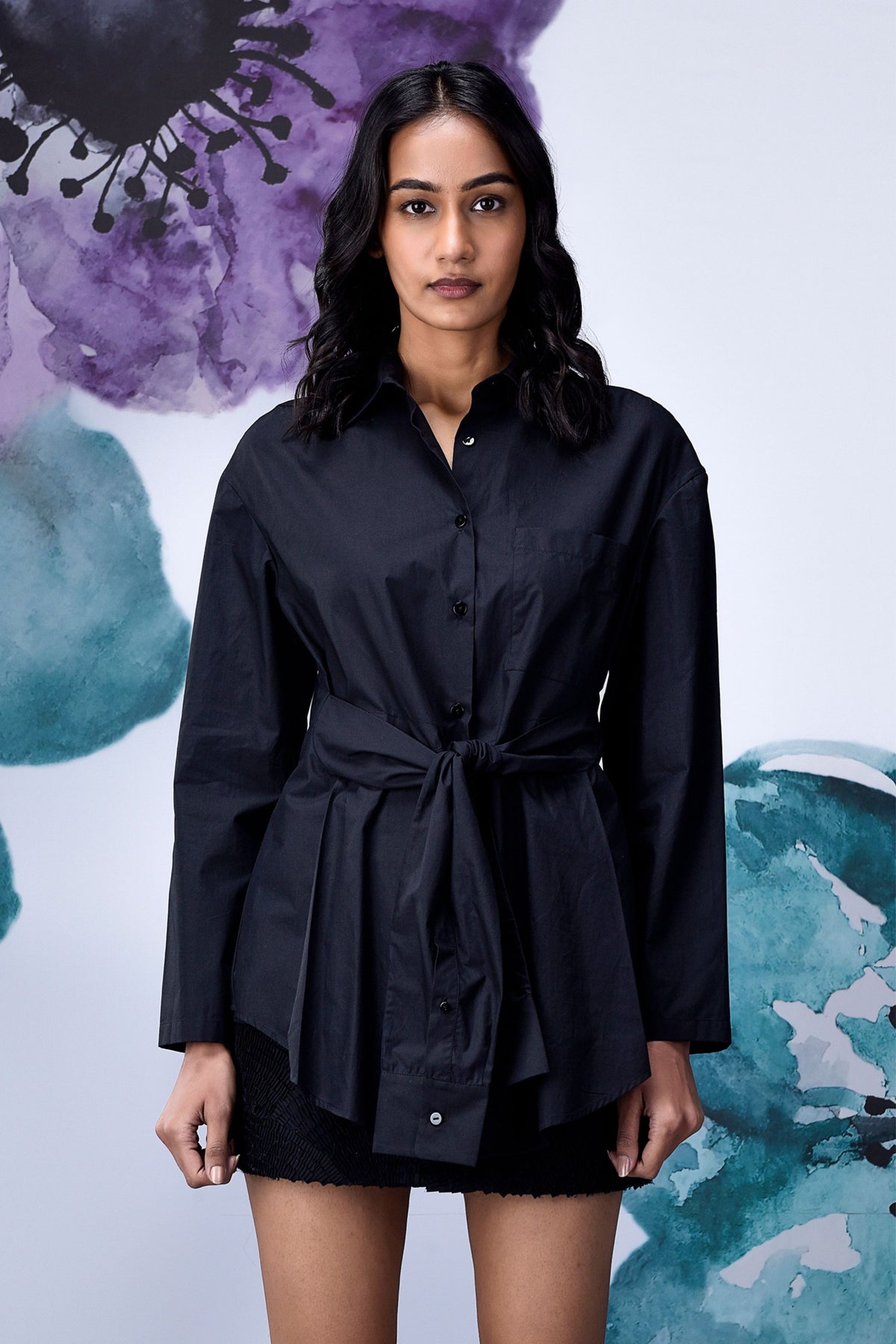 Deconstructed Shirt  Black