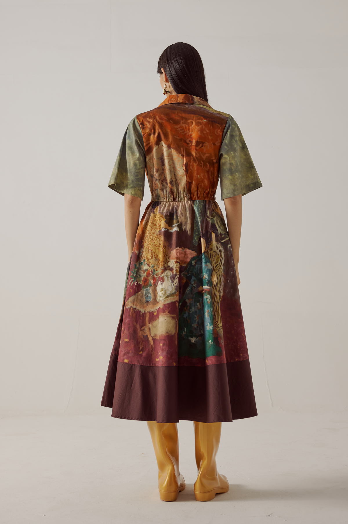 Print Blocked Dress