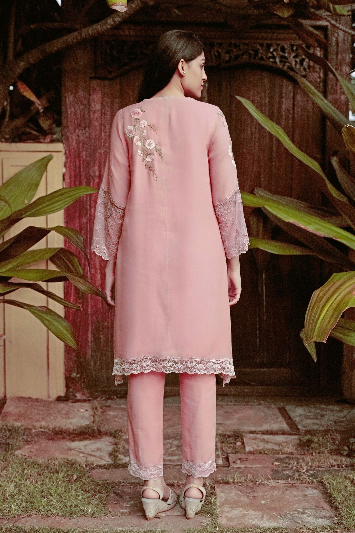 Whimsical Rose Bud Tunic Set