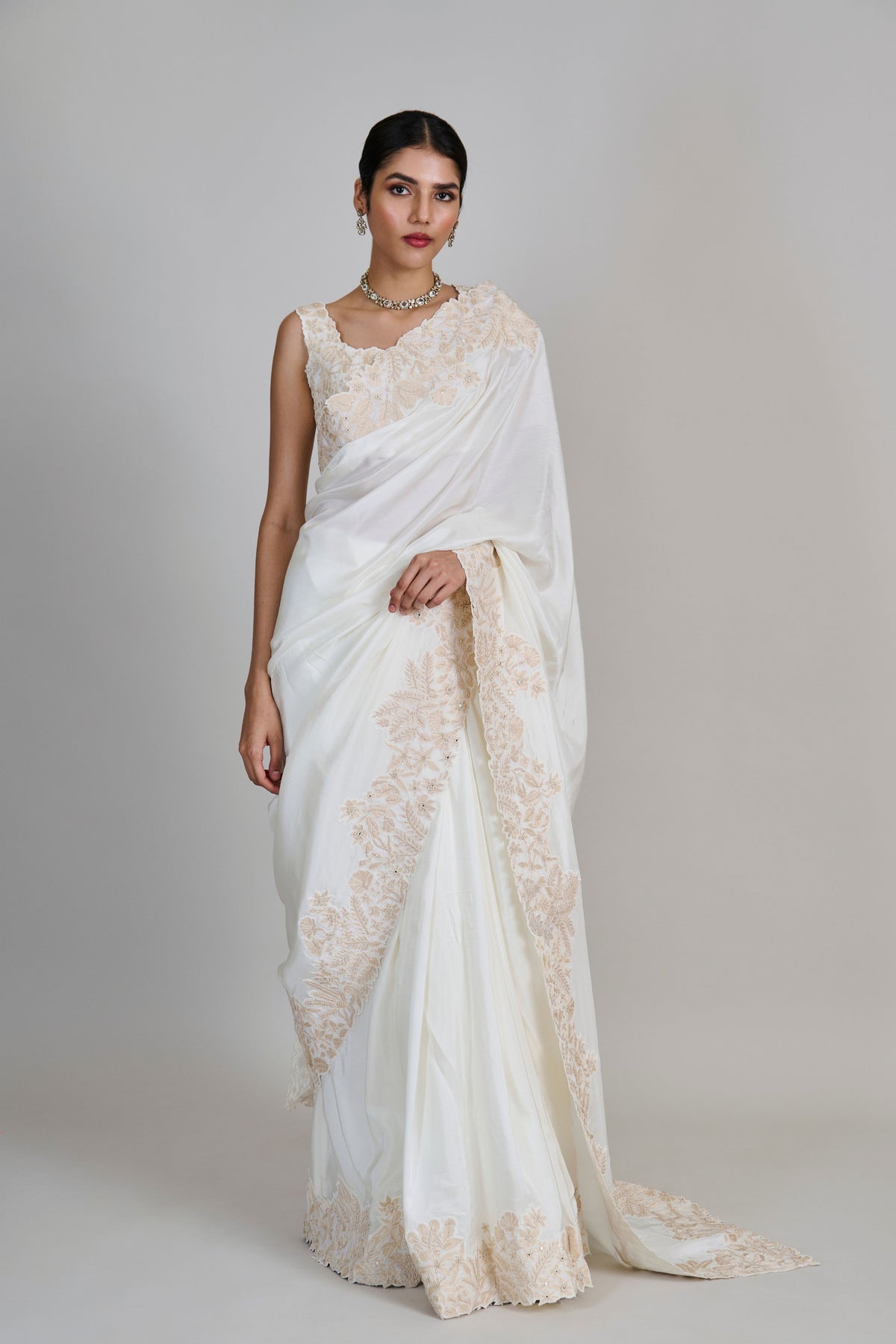 Nysa Ivory Saree Set
