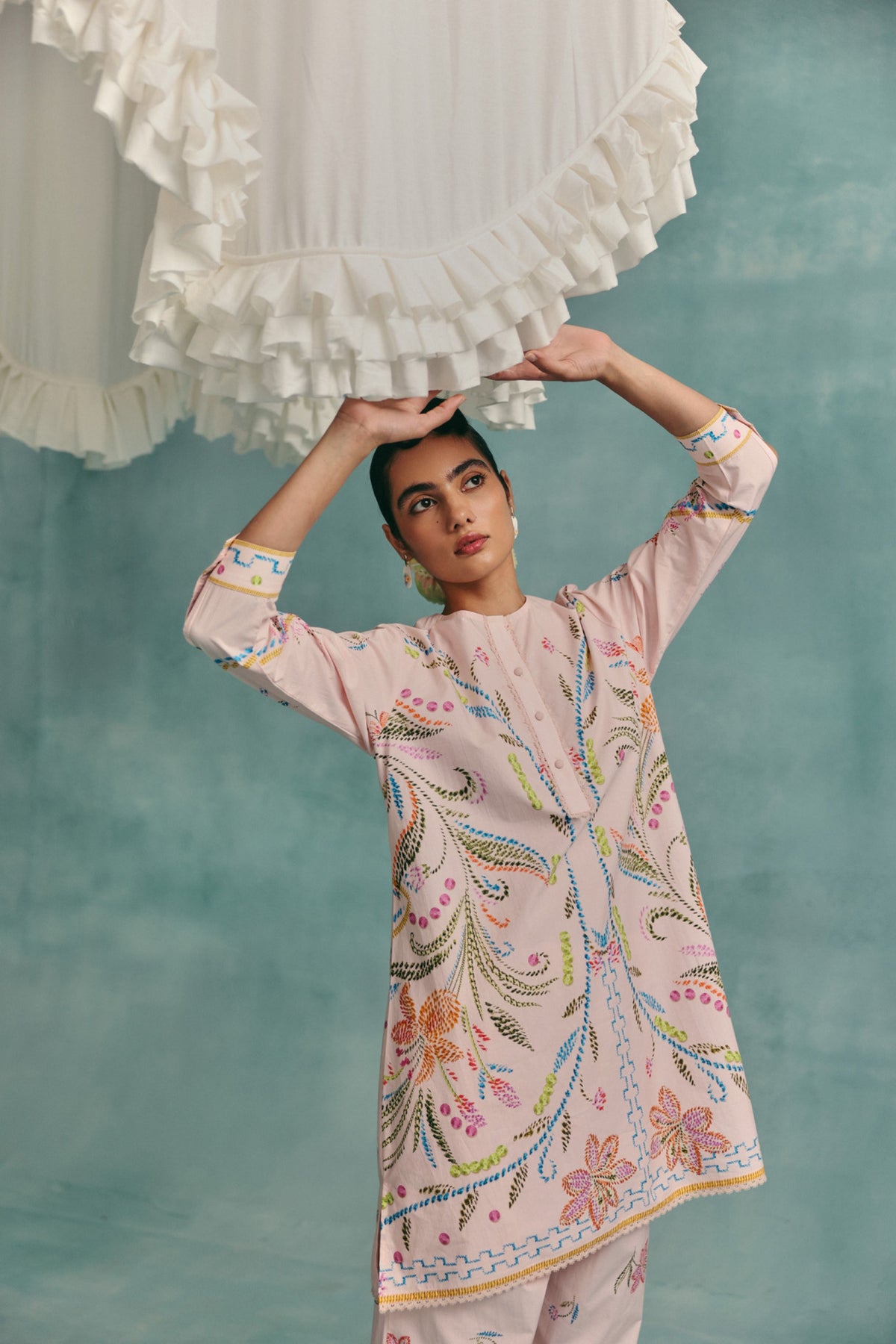 Hibiscus Pink Tunic Set