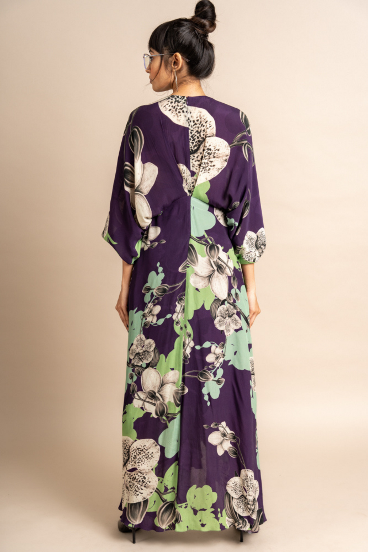 Aubergine Print Hanki Dress