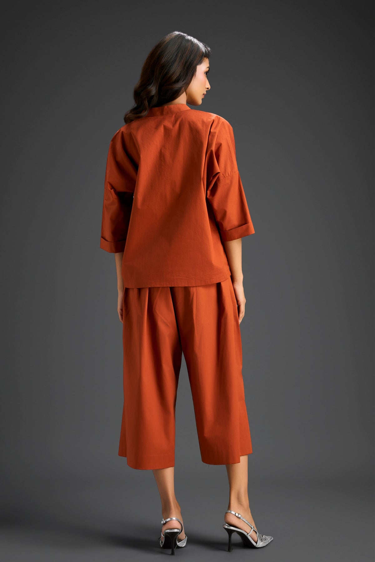 Rust Embellished Butterfly Co-ord Set