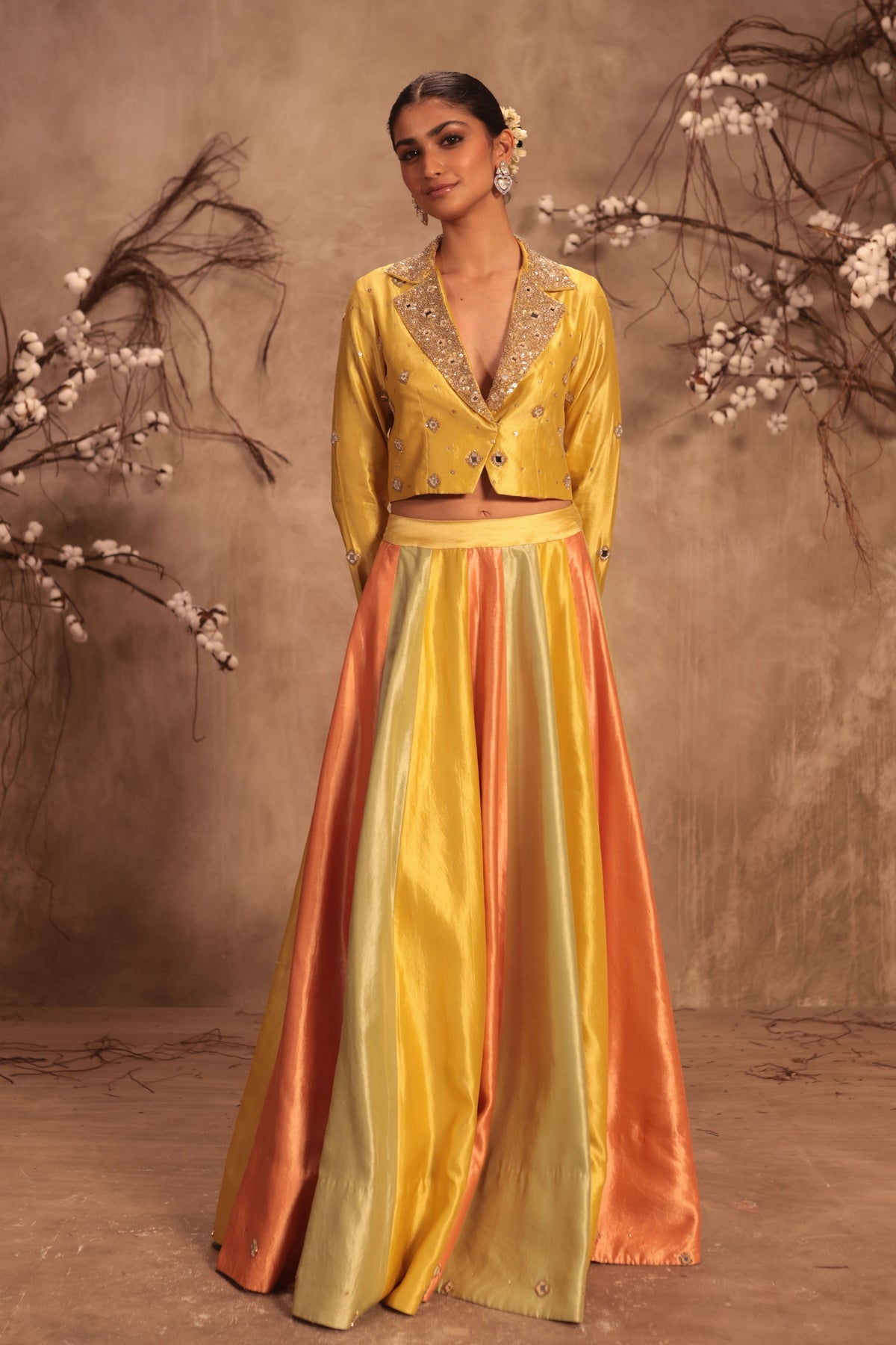 Jacket With Multicolor Lehenga