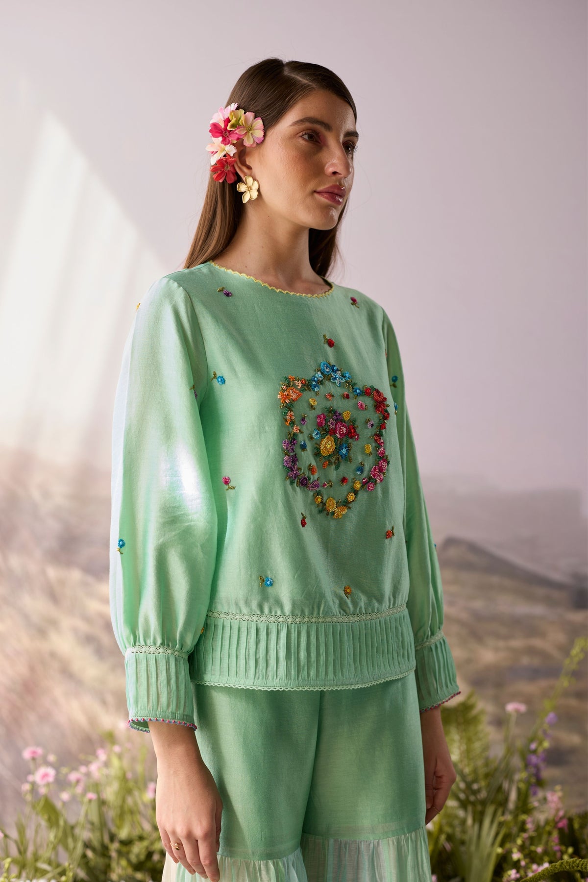 Seaglass Beaded Top