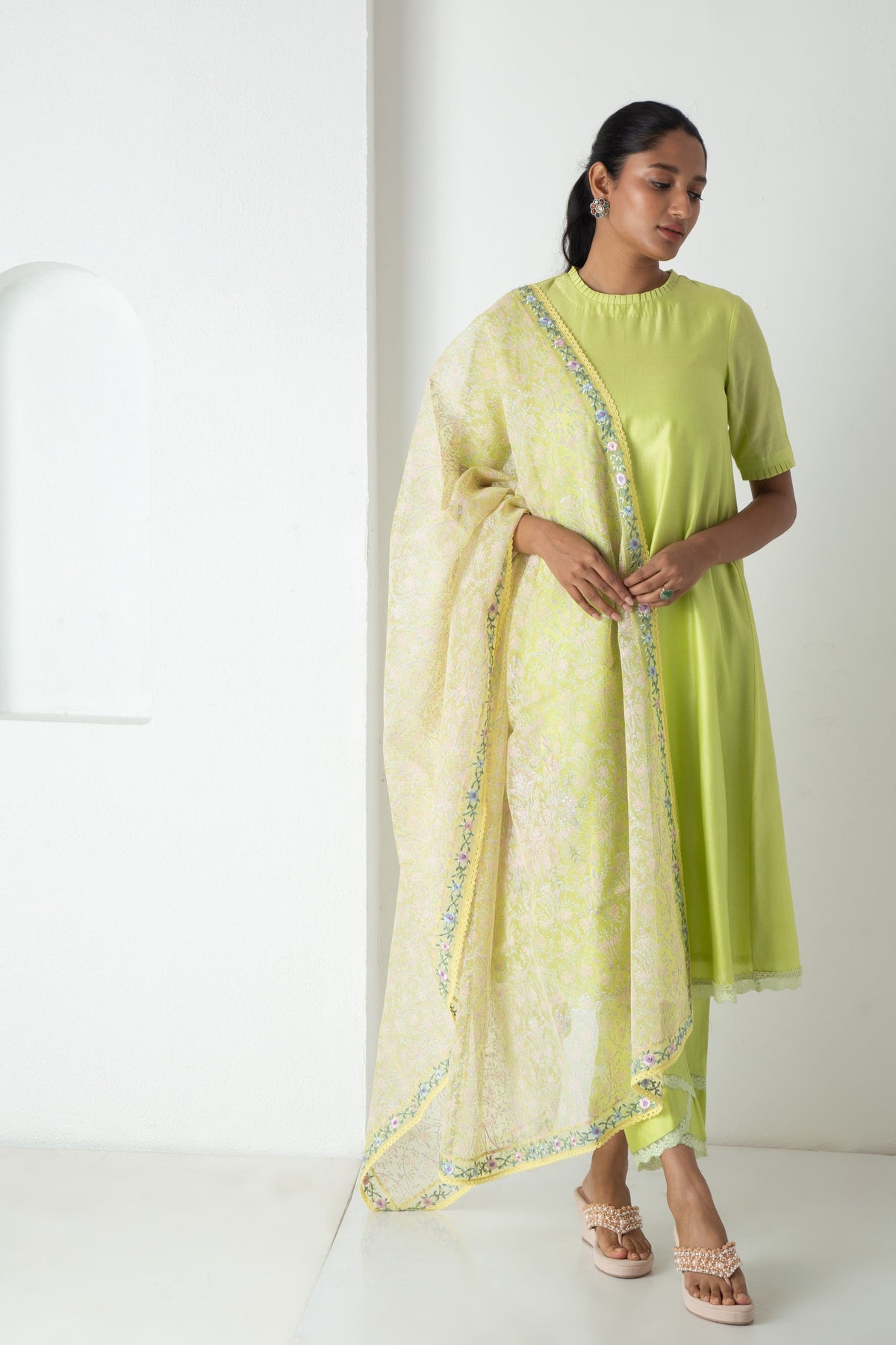 Green Orya Kurta Set