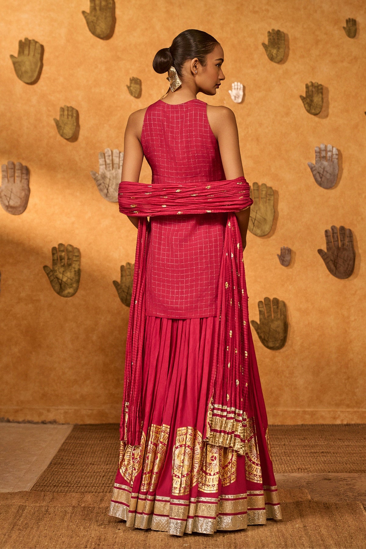 Raspberry Moonfish Lehenga Set