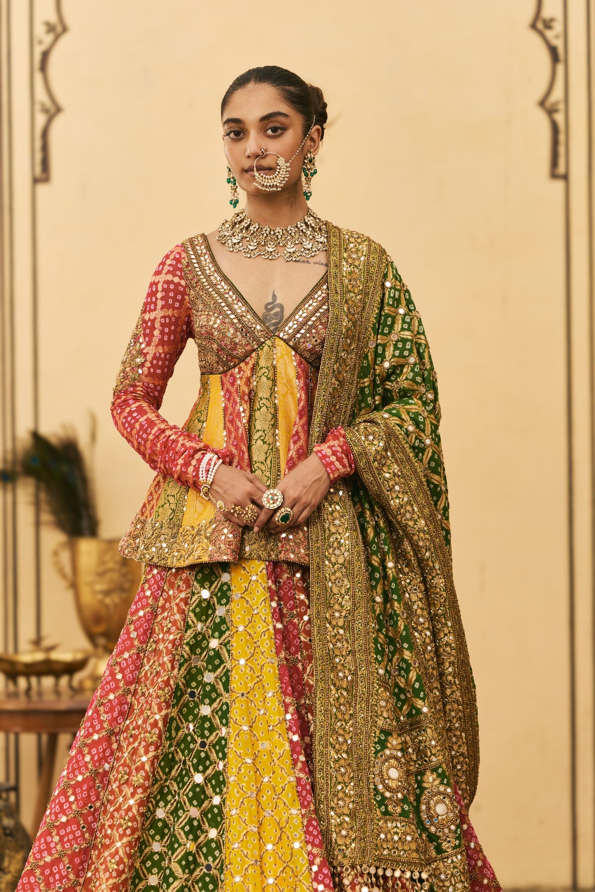 Rangeen Bandhani Lehenga Set
