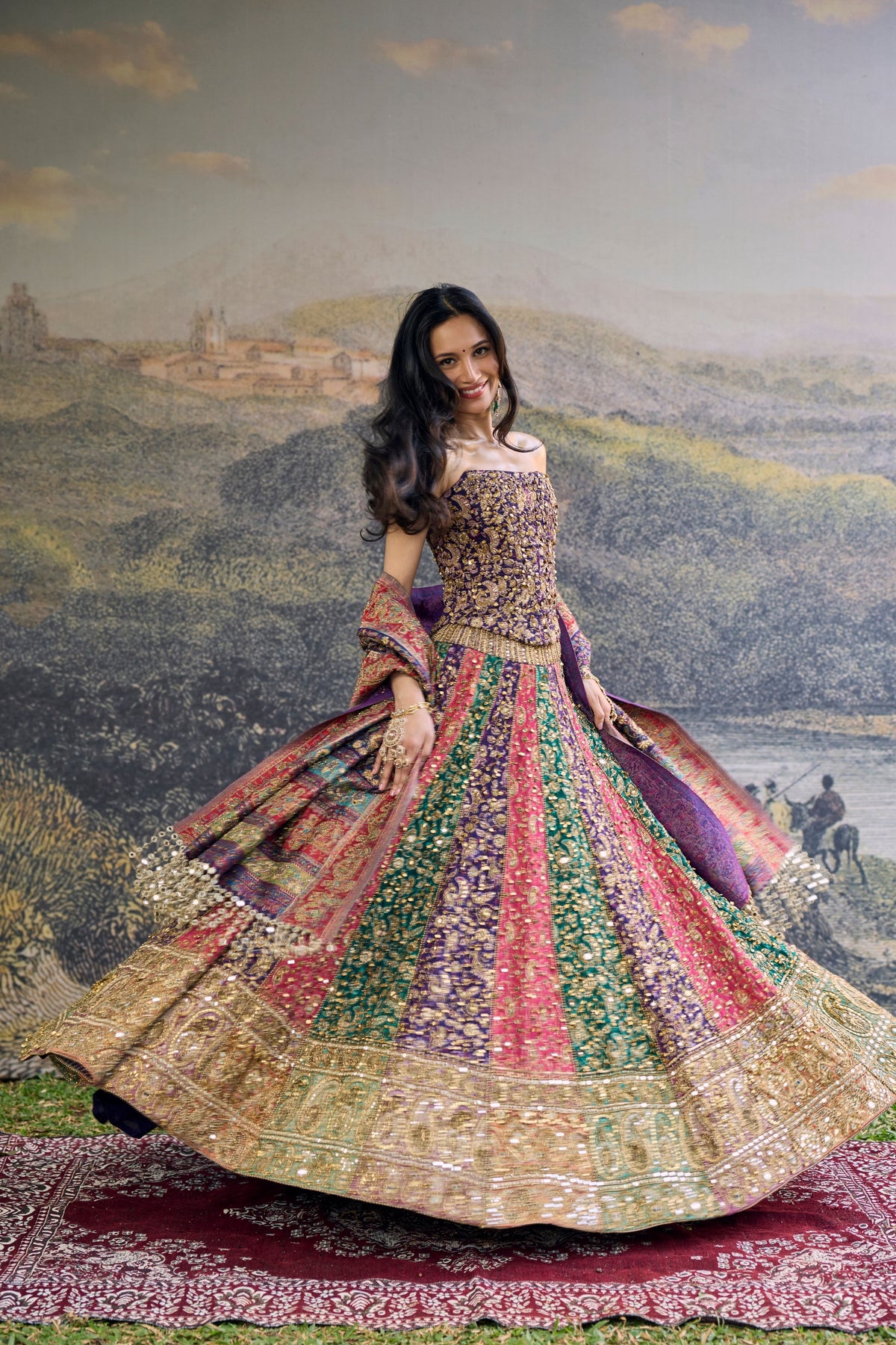 Rang Mahal Jamawar Lehenga Set