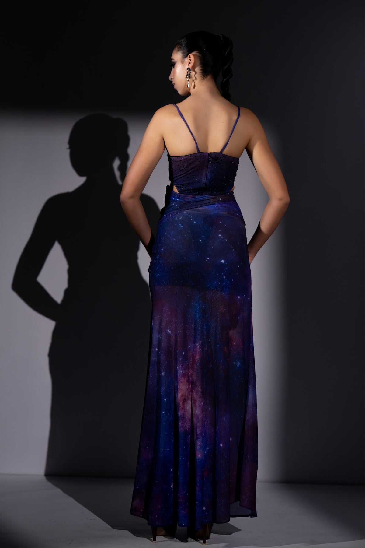 Purple Draped Skirt