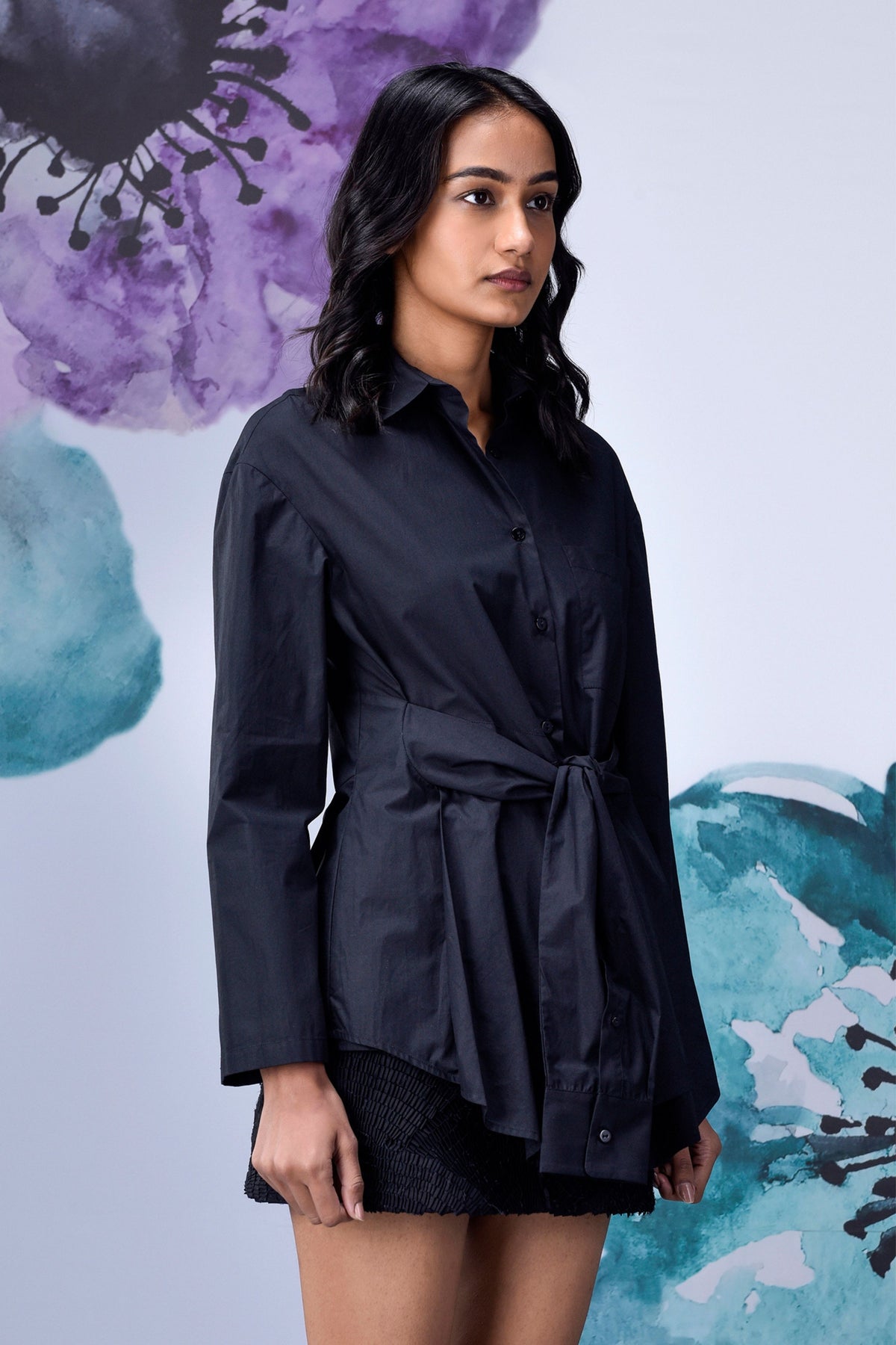 Deconstructed Shirt  Black
